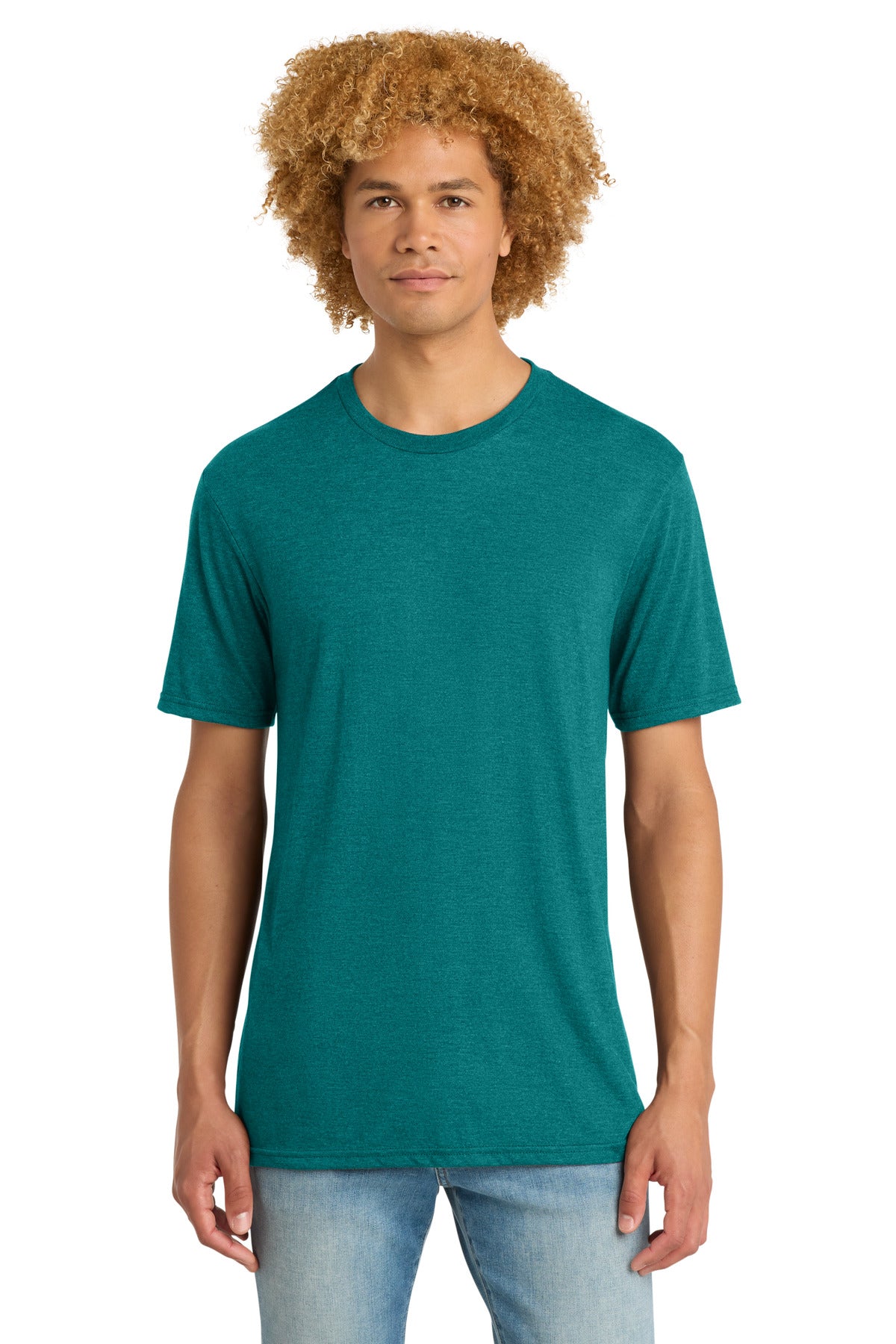 Custom Heathered Teal Perfect Tri DTG Tee DM130DTG, personalized by SanCanDo Swag in Argyle, TX