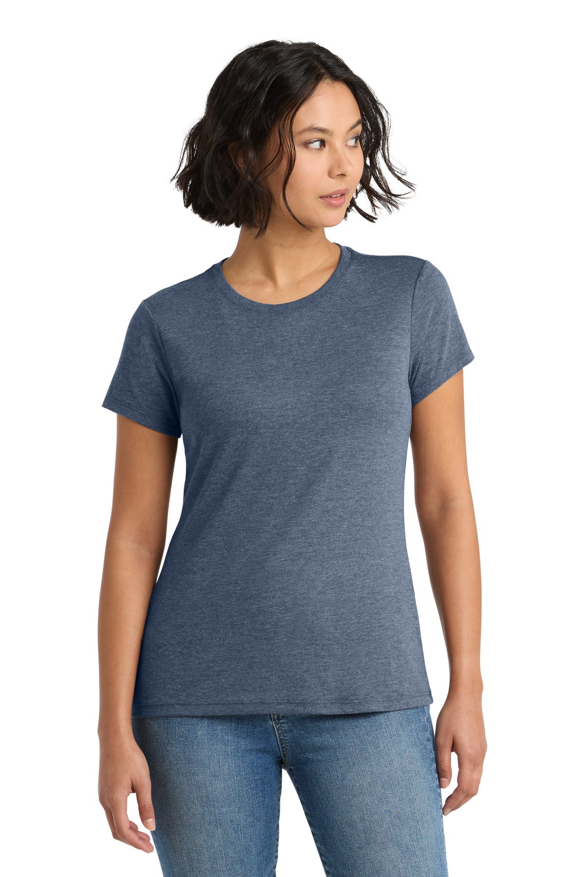 Custom Navy Frost Women's Perfect Tri Tee DM130L, personalized by SanCanDo Swag in Argyle, TX