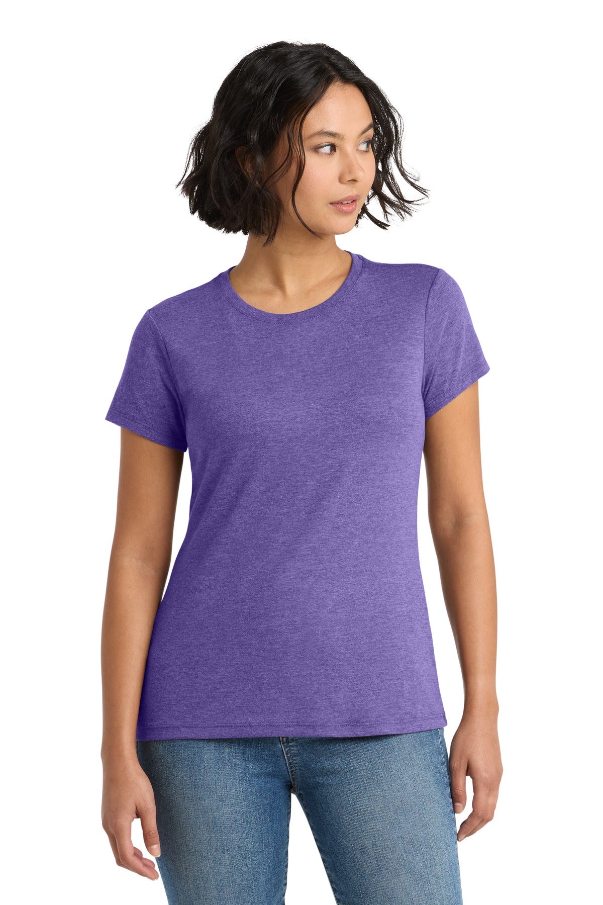 Custom Purple Frost Women's Perfect Tri Tee DM130L, personalized by SanCanDo Swag in Argyle, TX