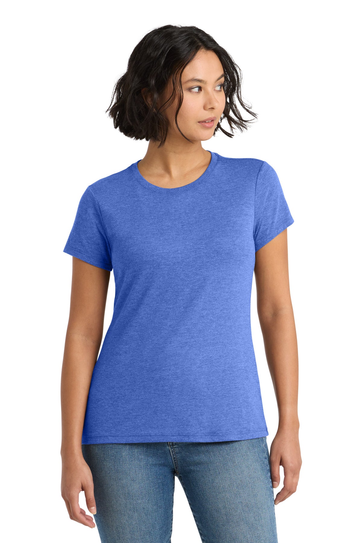 Custom Royal Frost Women's Perfect Tri Tee DM130L, personalized by SanCanDo Swag in Argyle, TX