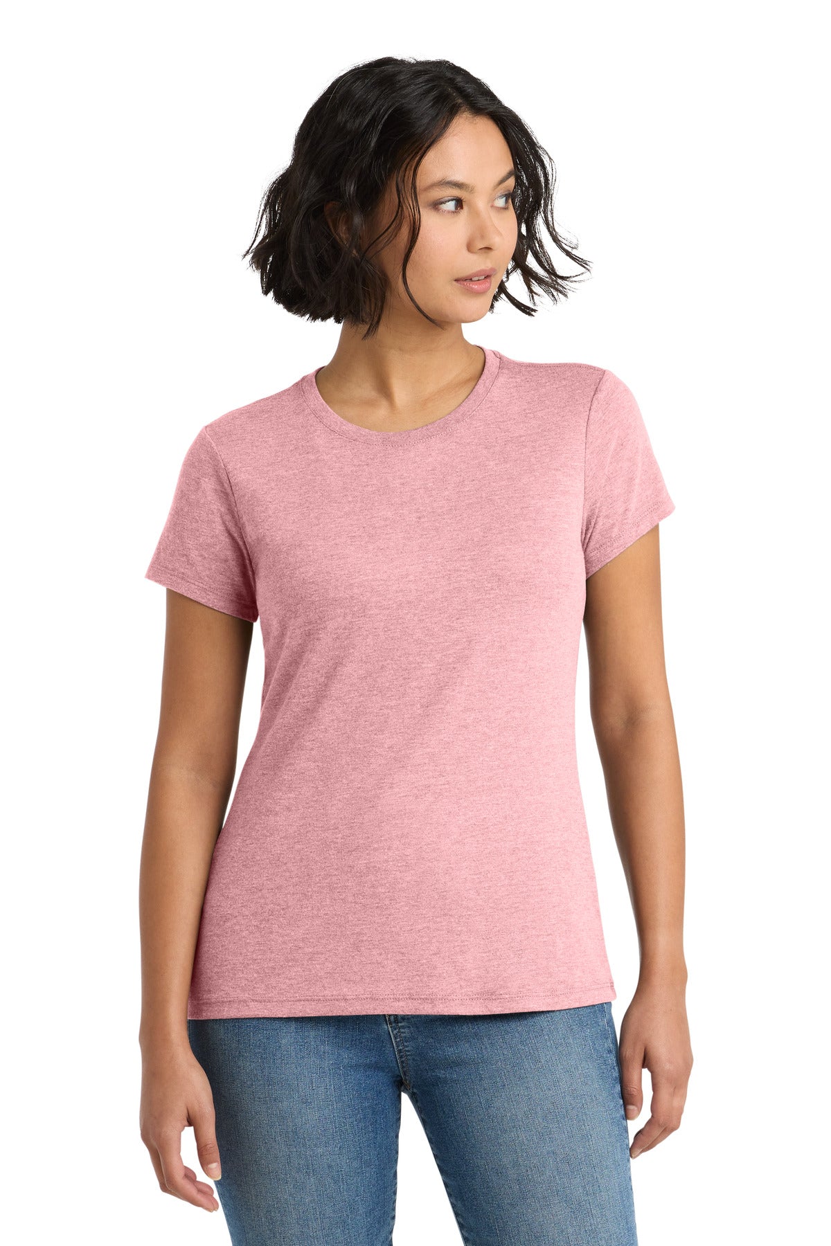 Custom Wisteria Heather Women's Perfect Tri Tee DM130L, personalized by SanCanDo Swag in Argyle, TX