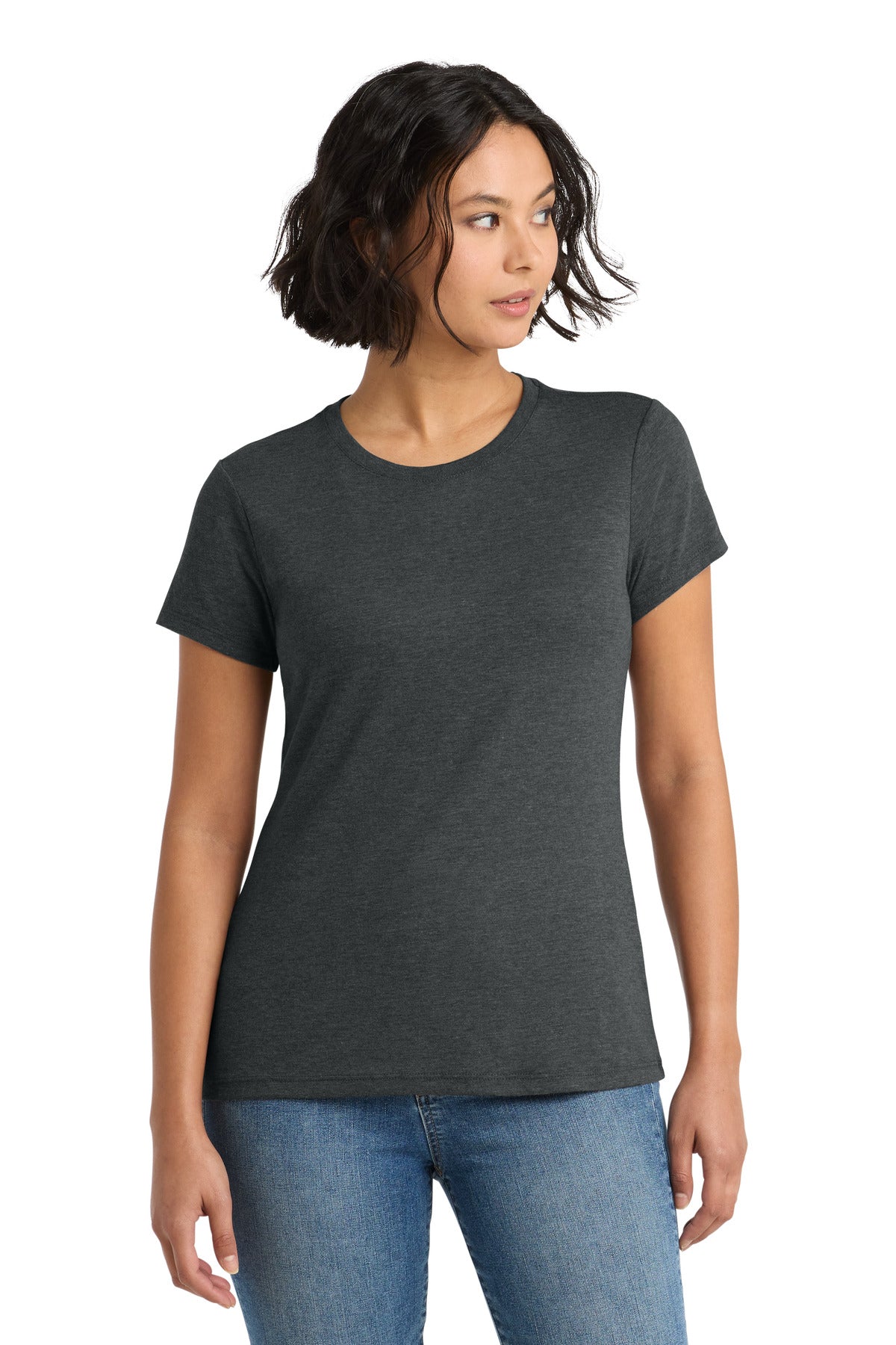 Custom Black Frost Women's Perfect Tri Tee DM130L, personalized by SanCanDo Swag in Argyle, TX
