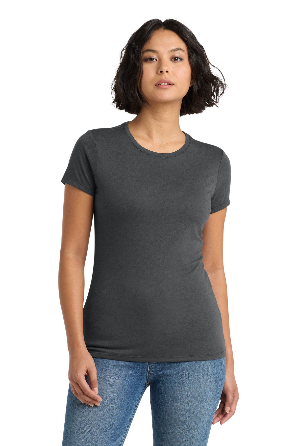 Custom Charcoal Women's Perfect Tri Tee DM130L, personalized by SanCanDo Swag in Argyle, TX