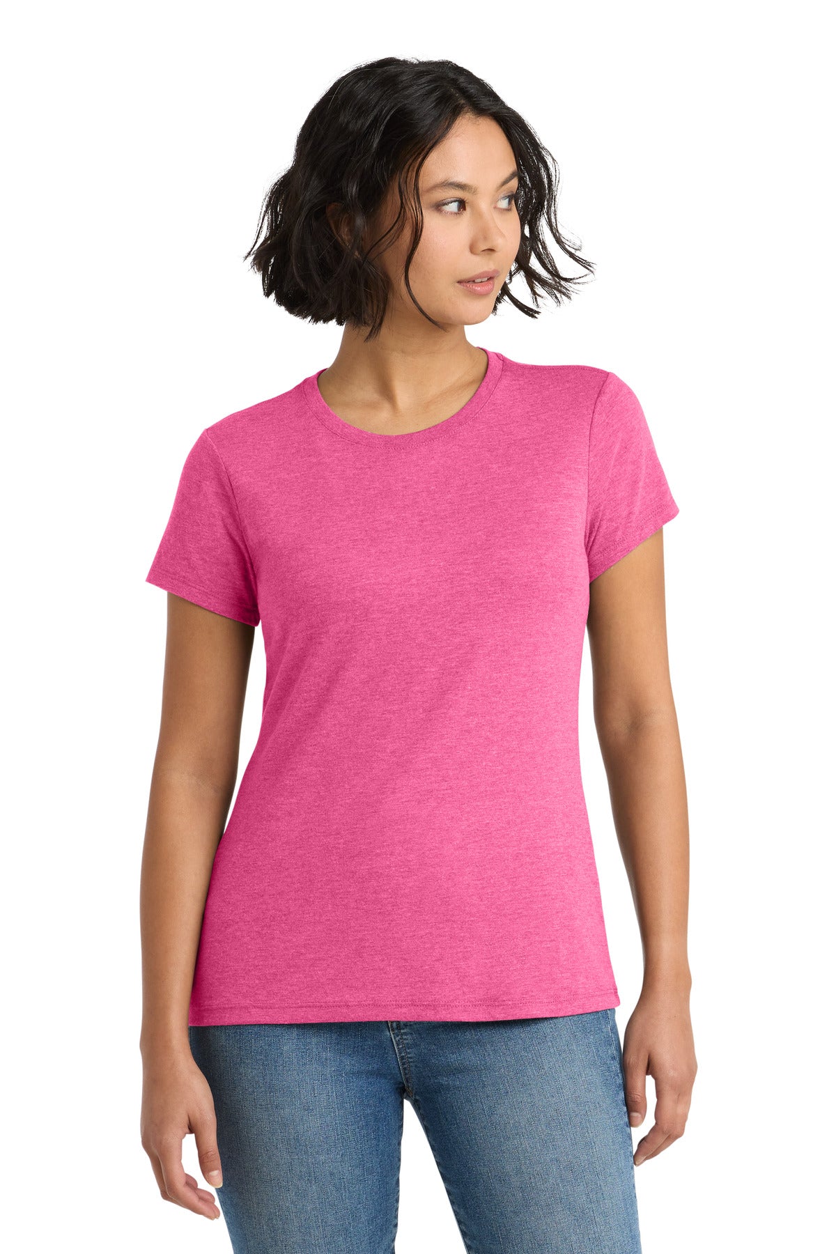 Custom Fuchsia Frost Women's Perfect Tri Tee DM130L, personalized by SanCanDo Swag in Argyle, TX