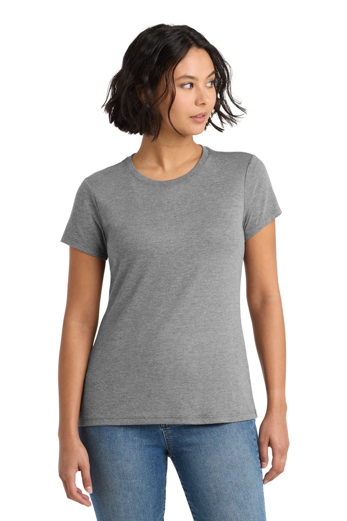 Custom Grey Frost Women's Perfect Tri Tee DM130L, personalized by SanCanDo Swag in Argyle, TX