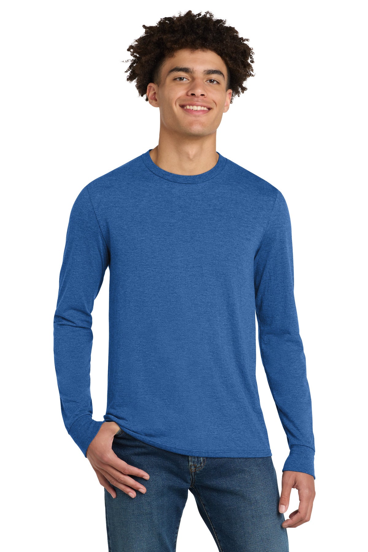 Custom Royal Frost Perfect Tri Long Sleeve Tee DM132, personalized by SanCanDo Swag in Argyle, TX