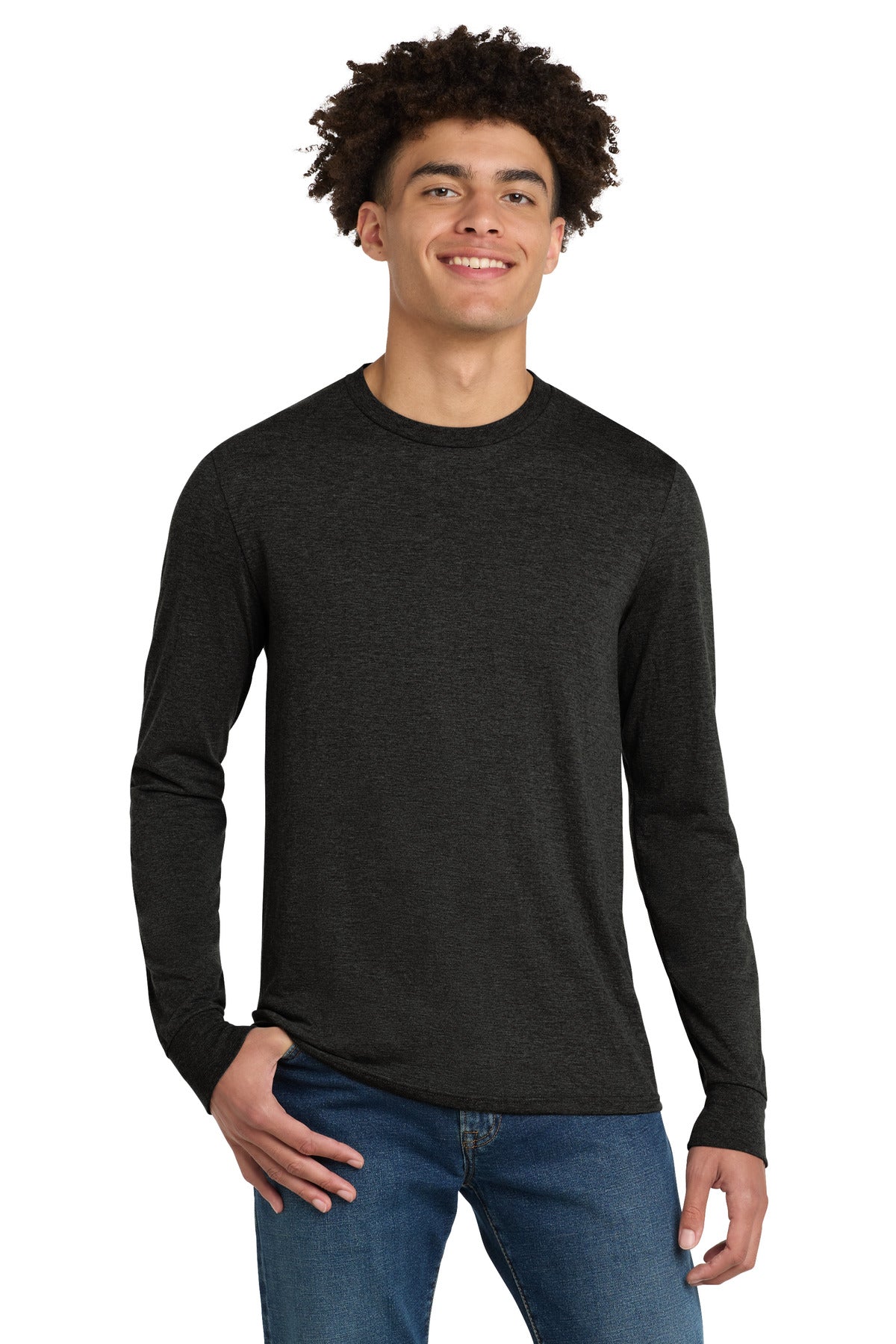 Custom Black Frost Perfect Tri Long Sleeve Tee DM132, personalized by SanCanDo Swag in Argyle, TX