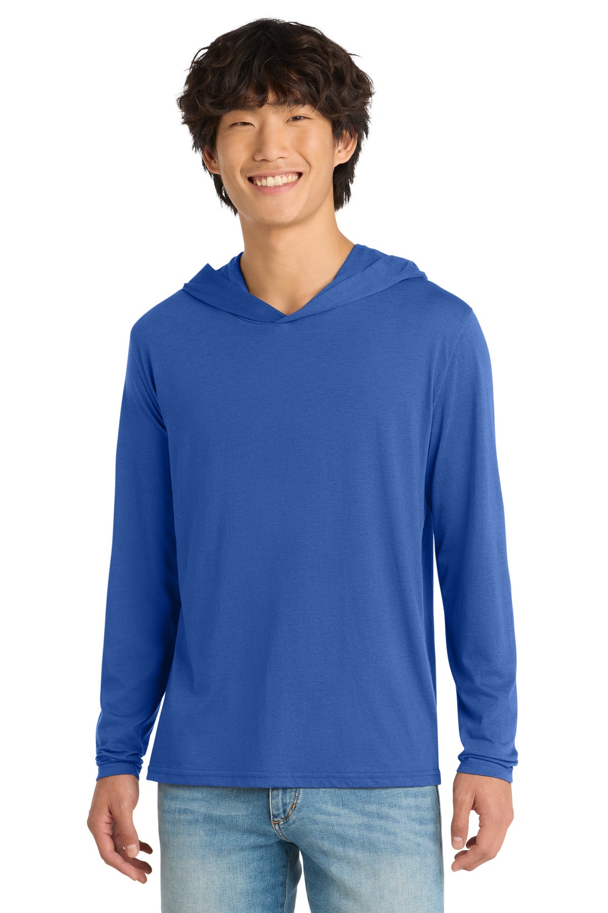 Custom Deep Royal Perfect Tri Long Sleeve Hoodie DM139, personalized by SanCanDo Swag in Argyle, TX