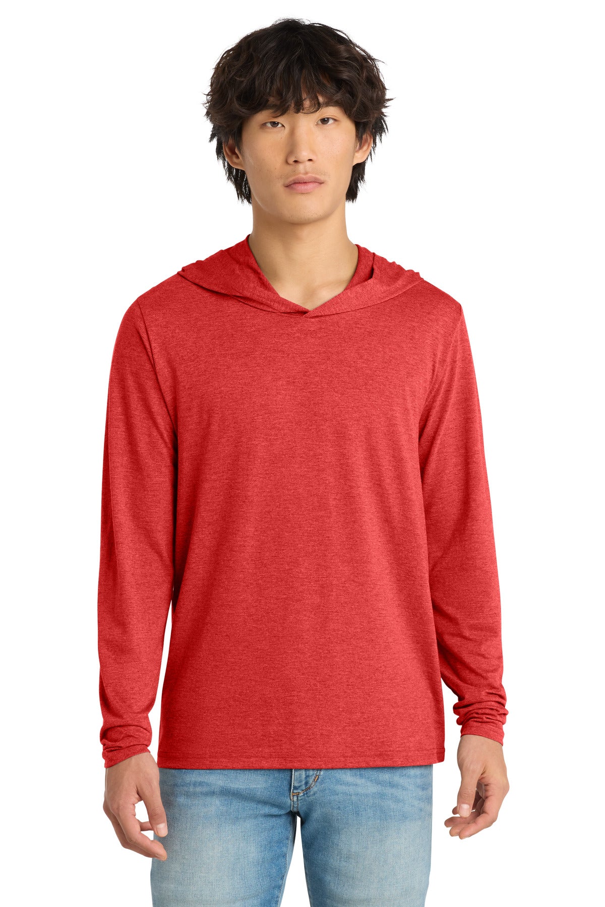 Custom Red Frost Perfect Tri Long Sleeve Hoodie DM139, personalized by SanCanDo Swag in Argyle, TX