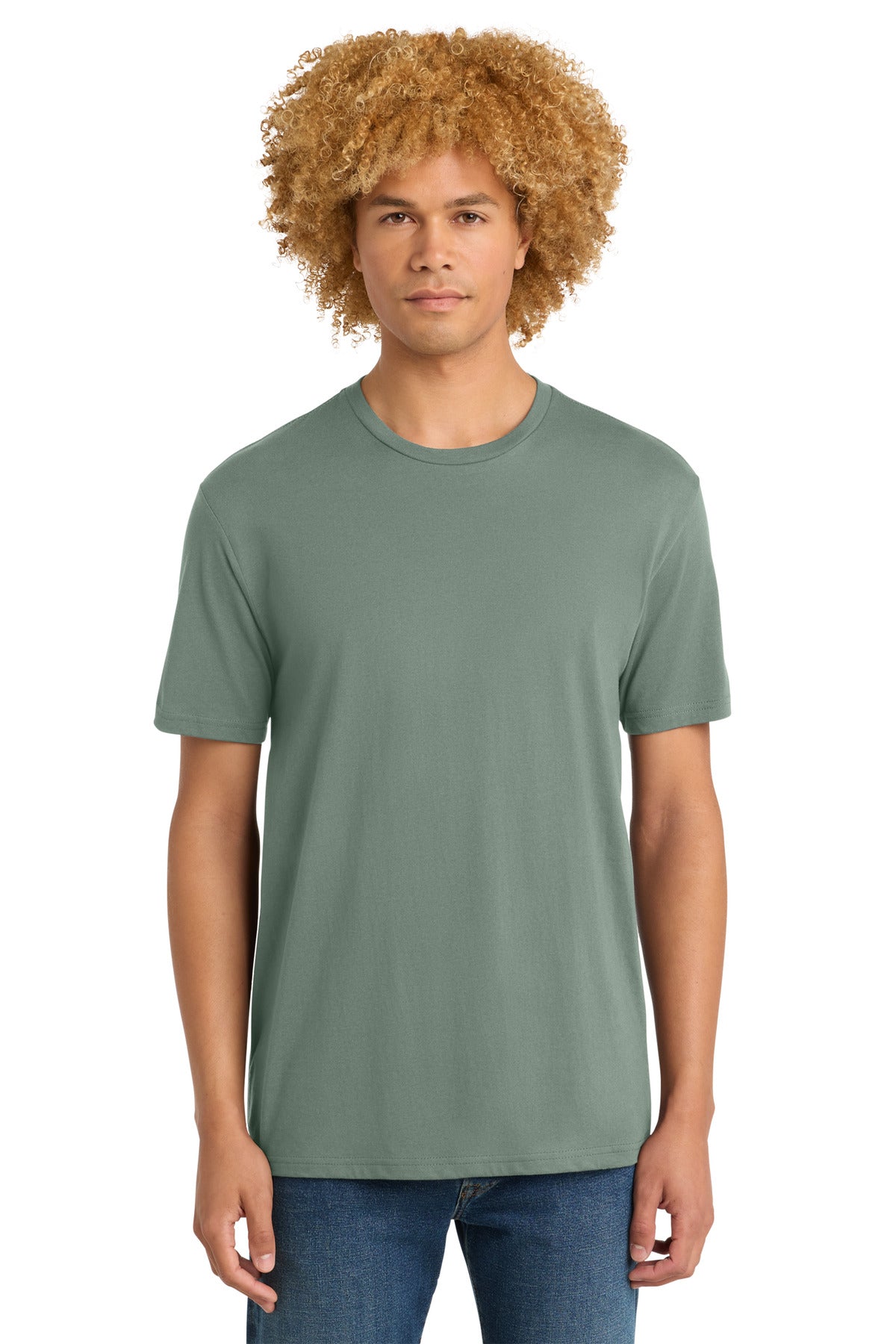 Custom Laurel Green Perfect Weight Tee DT104, personalized by SanCanDo Swag in Argyle, TX