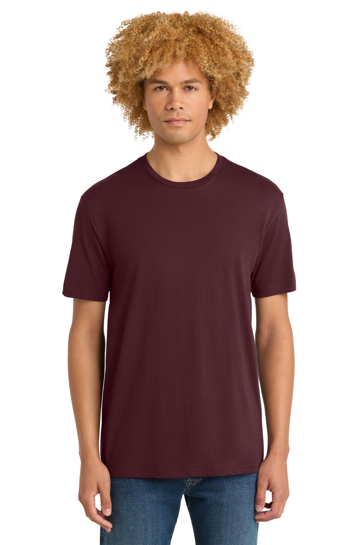 Custom Maroon Perfect Weight Tee DT104, personalized by SanCanDo Swag in Argyle, TX
