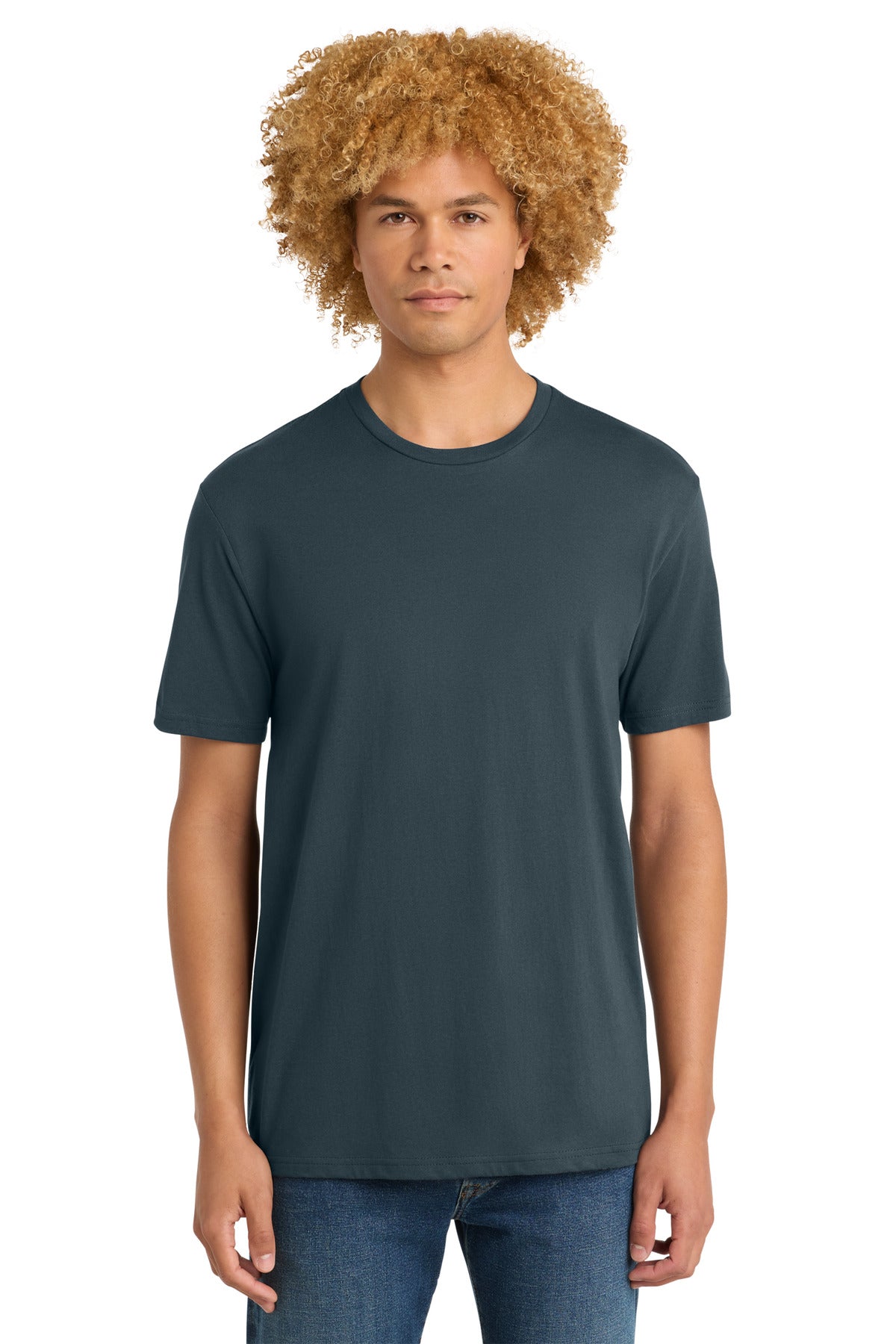 Custom Deep Steel Blue Perfect Weight Tee DT104, personalized by SanCanDo Swag in Argyle, TX