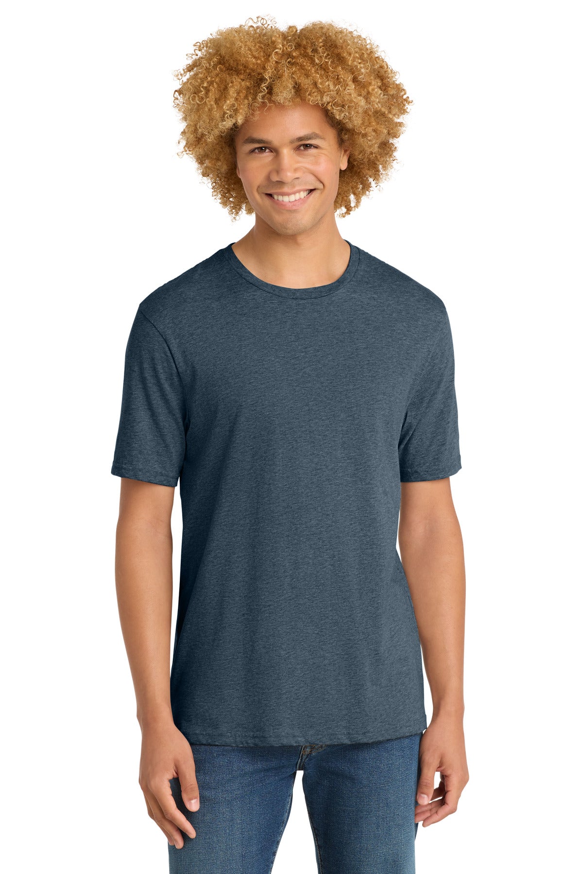 Custom Heathered Navy Perfect Weight Tee DT104, personalized by SanCanDo Swag in Argyle, TX