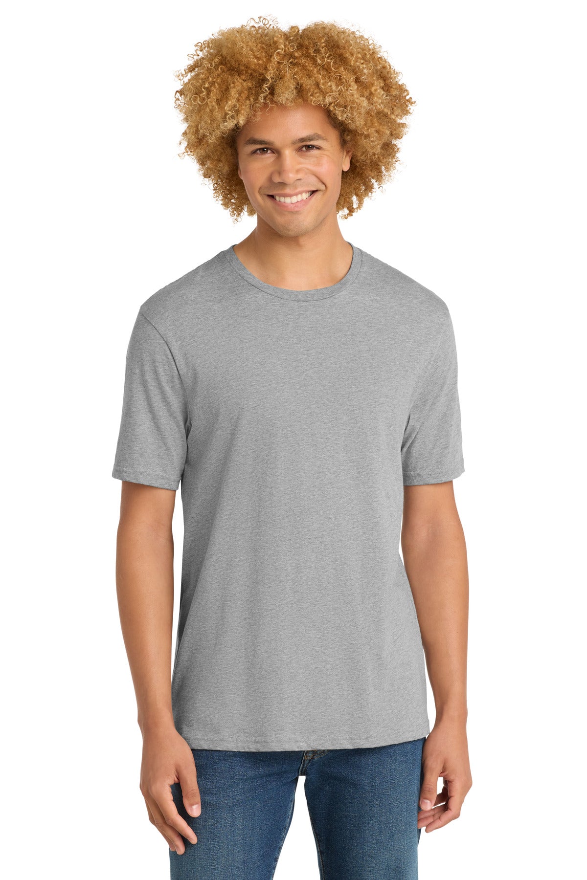 Custom Heathered Steel Perfect Weight Tee DT104, personalized by SanCanDo Swag in Argyle, TX
