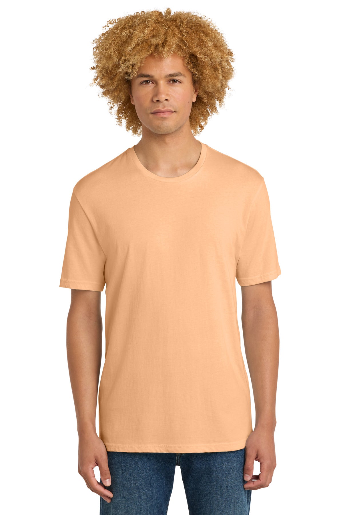 Custom Apricot Perfect Weight Tee DT104, personalized by SanCanDo Swag in Argyle, TX