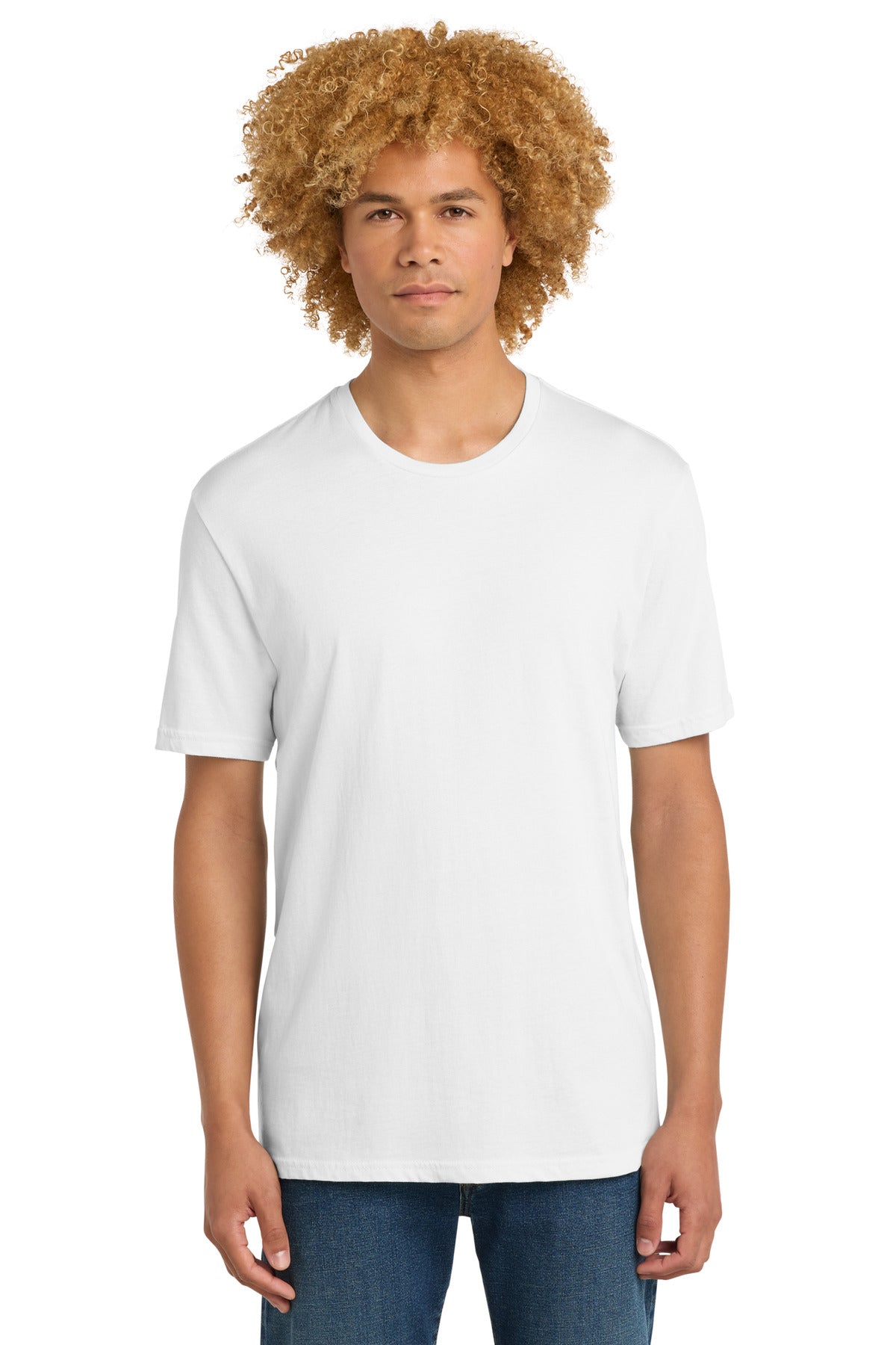 Custom Bright White Perfect Weight Tee DT104, personalized by SanCanDo Swag in Argyle, TX