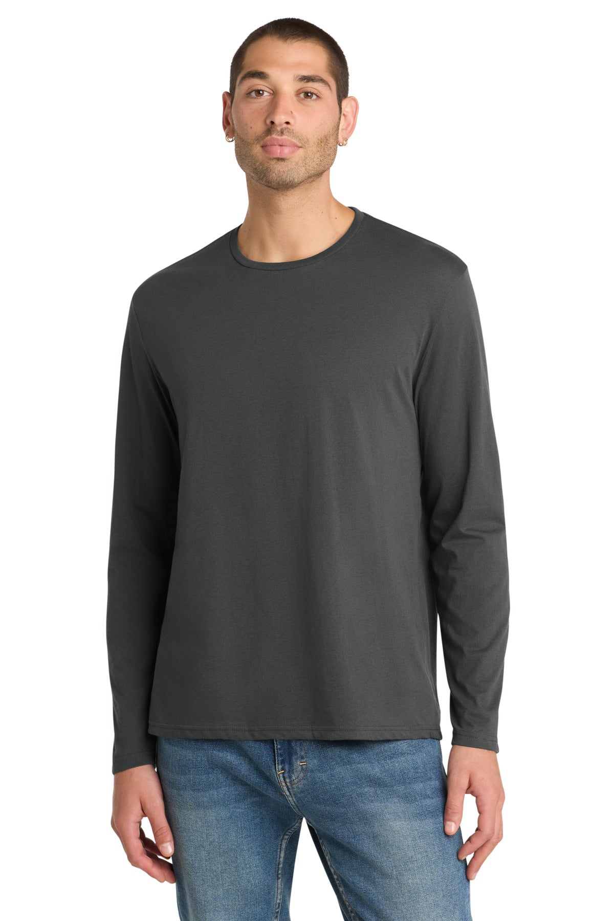 Custom Charcoal Perfect Weight Long Sleeve Tee DT105, personalized by SanCanDo Swag in Argyle, TX