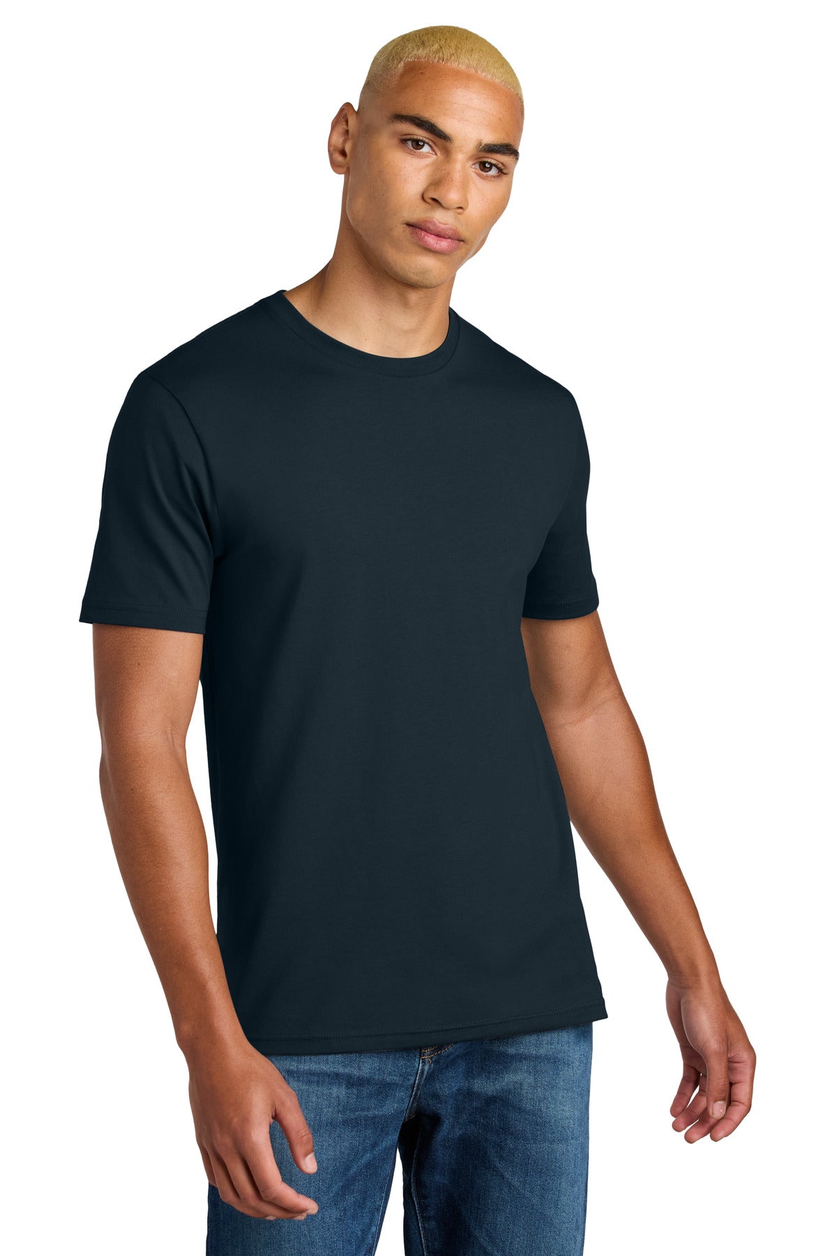 Custom New Navy Perfect Weight Icon Tee DT106, personalized by SanCanDo Swag in Argyle, TX