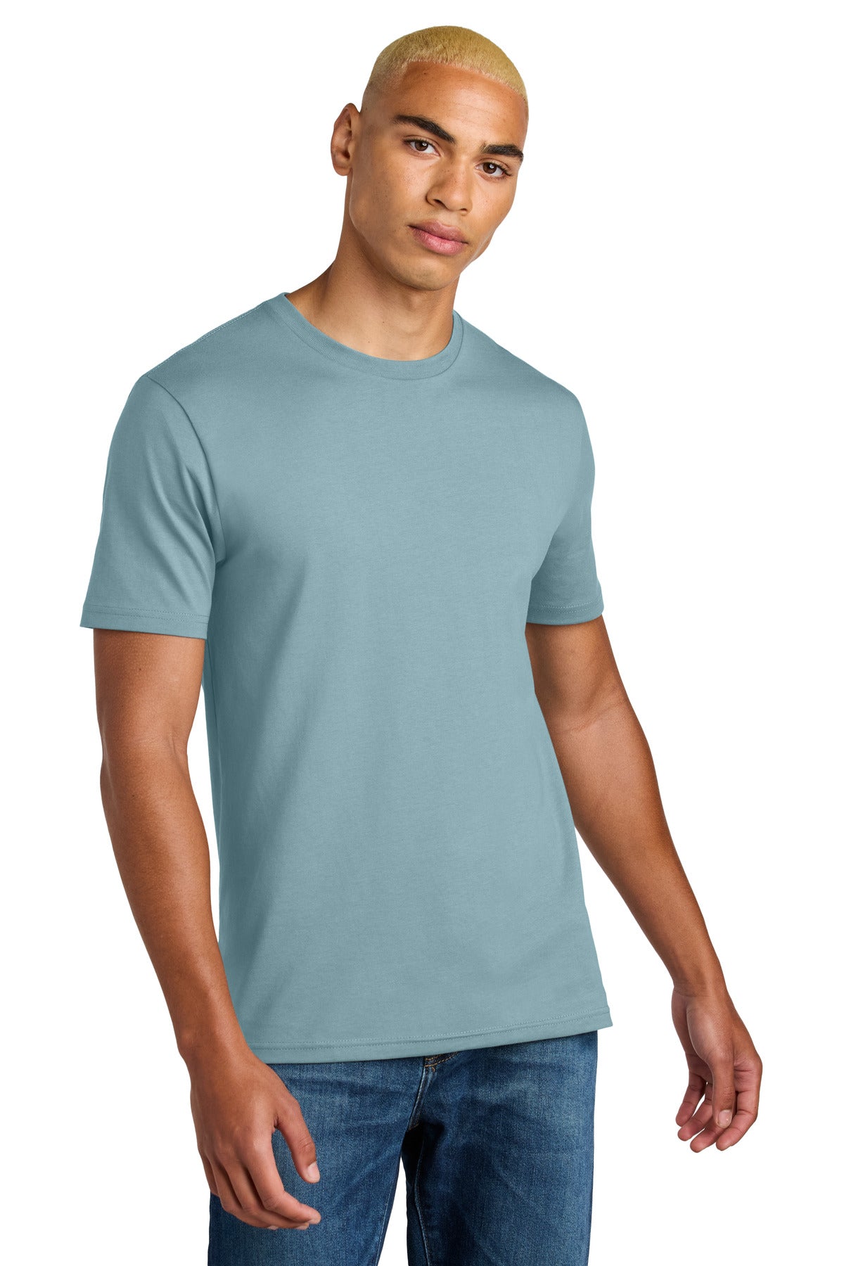 Custom Blue Fog Perfect Weight Icon Tee DT106, personalized by SanCanDo Swag in Argyle, TX