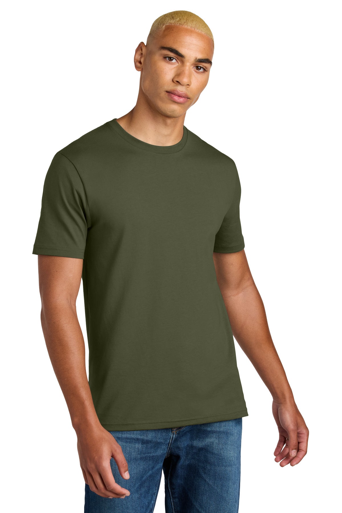 Custom Military Green Perfect Weight Icon Tee DT106, personalized by SanCanDo Swag in Argyle, TX