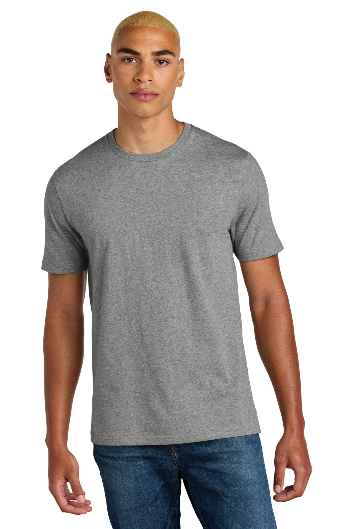 Custom Heathered Steel Perfect Weight Icon Tee DT106, personalized by SanCanDo Swag in Argyle, TX