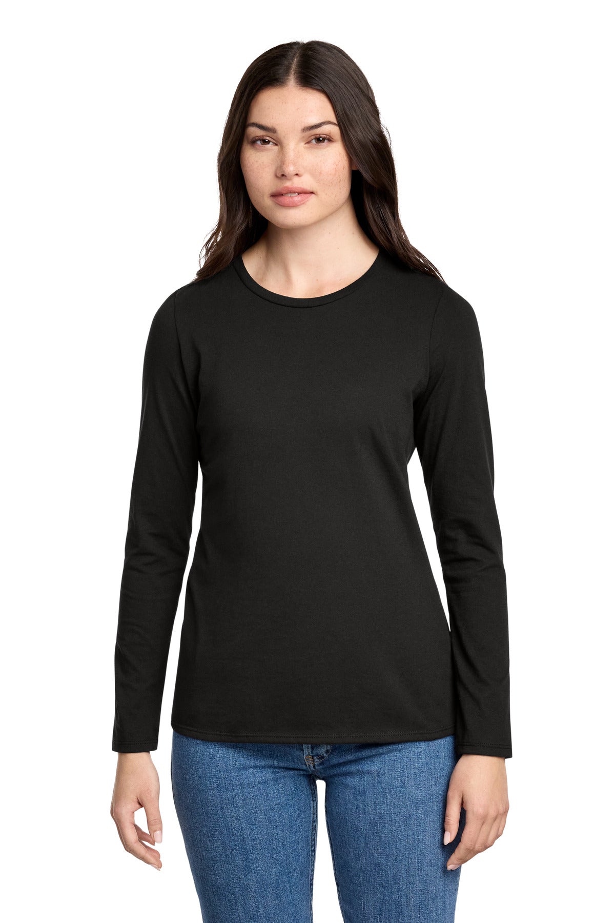 Custom Black Perfect Blend CVC Long Sleeve Tee DT110, personalized by SanCanDo Swag in Argyle, TX