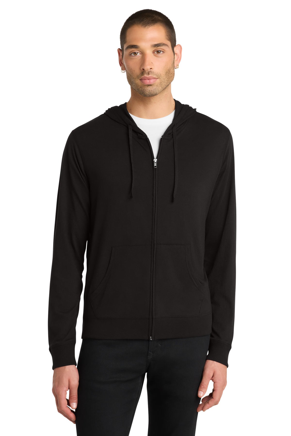 Custom Black Jersey Full-Zip Hoodie DT1100, personalized by SanCanDo Swag in Argyle, TX
