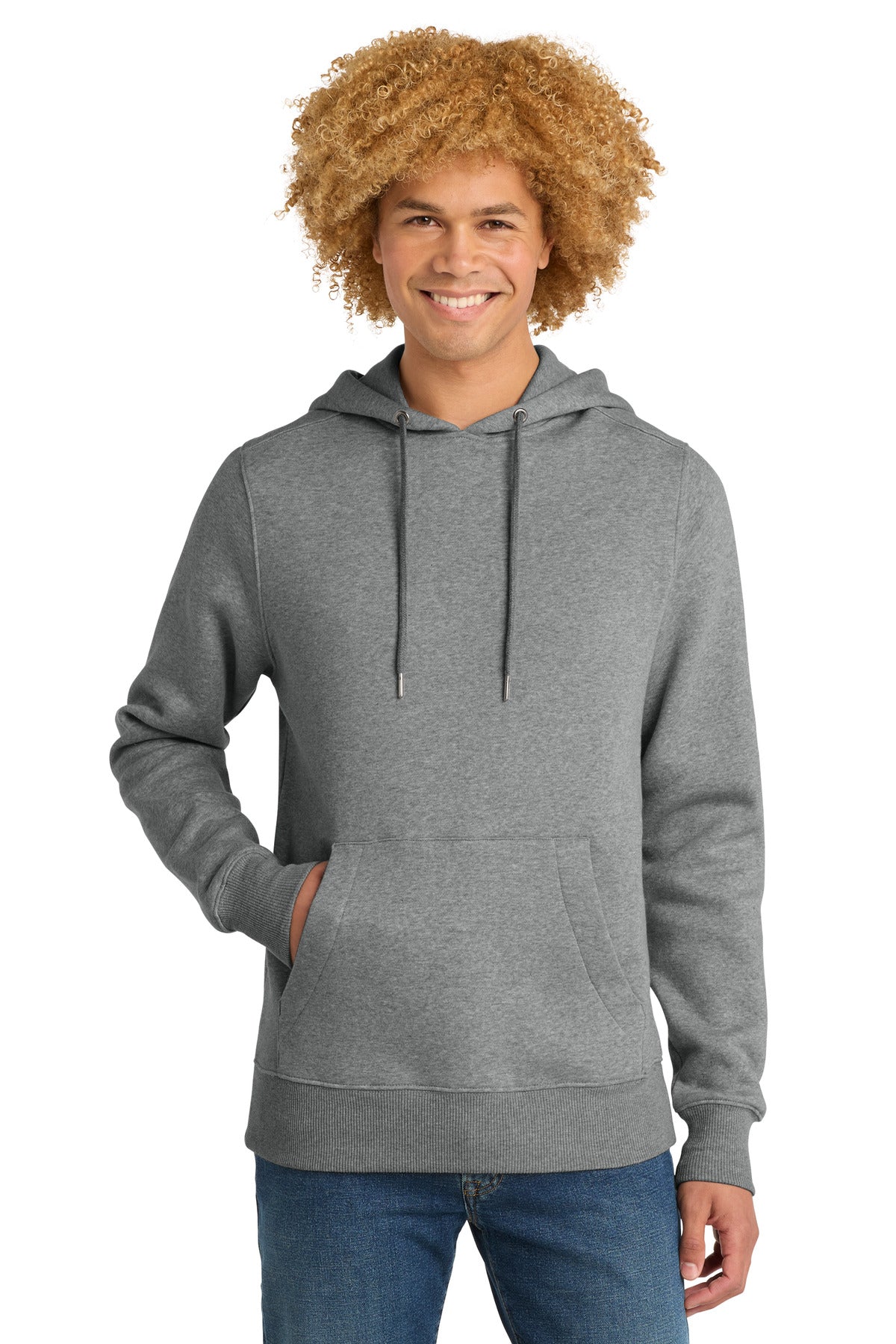 Custom Heathered Steel Perfect Weight Fleece Hoodie DT1101, personalized by SanCanDo Swag in Argyle, TX