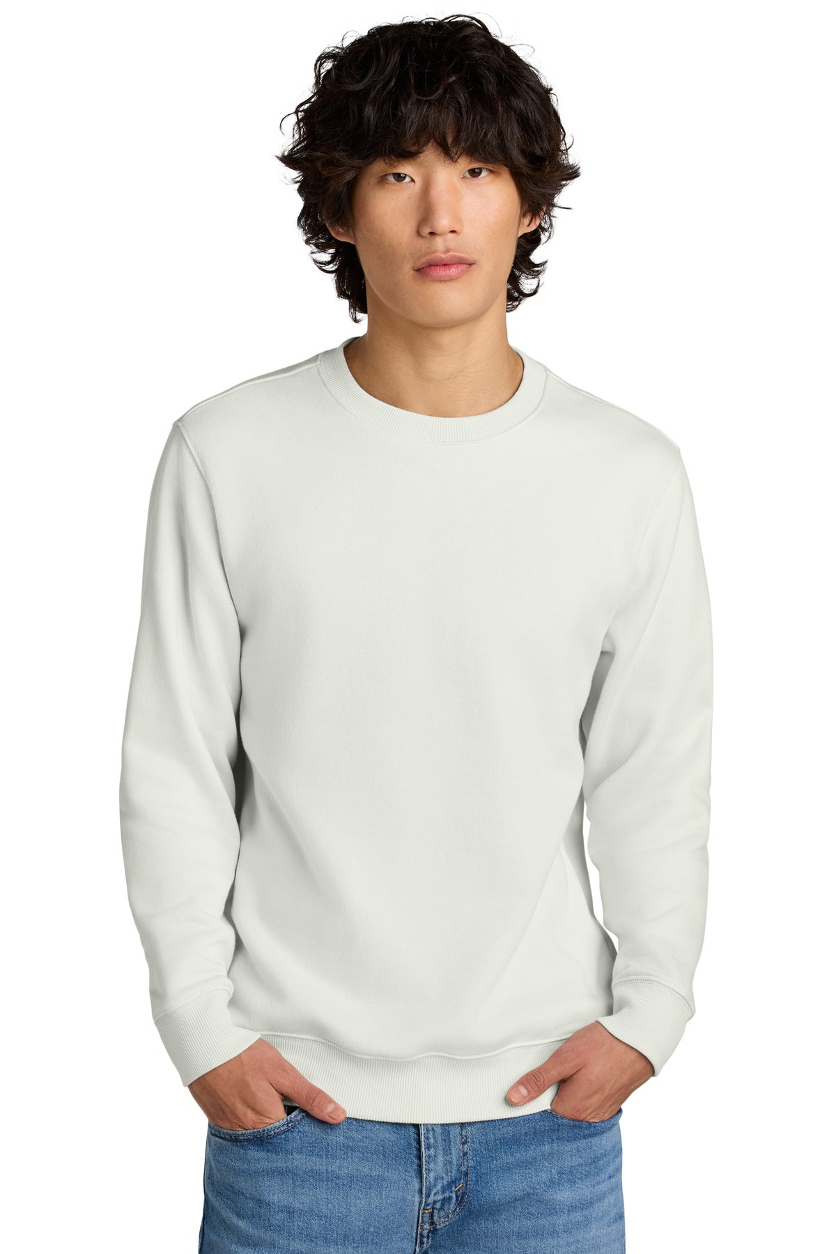 Custom White Onyx Perfect Weight Fleece Crew DT1106, personalized by SanCanDo Swag in Argyle, TX