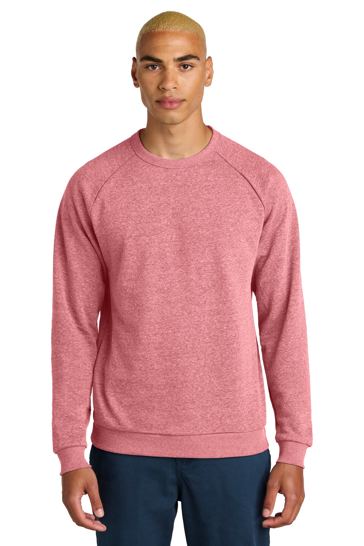 Custom Red Frost Perfect Tri Fleece Crewneck DT1304, personalized by SanCanDo Swag in Argyle, TX