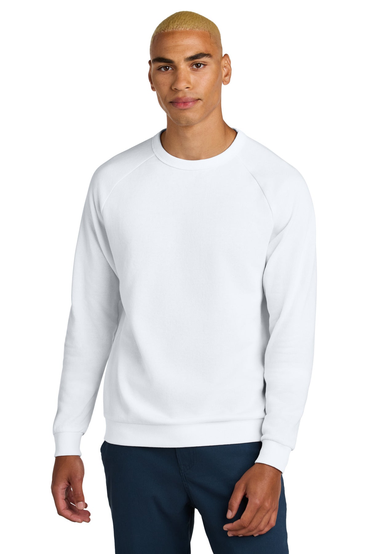 Custom White Perfect Tri Fleece Crewneck DT1304, personalized by SanCanDo Swag in Argyle, TX