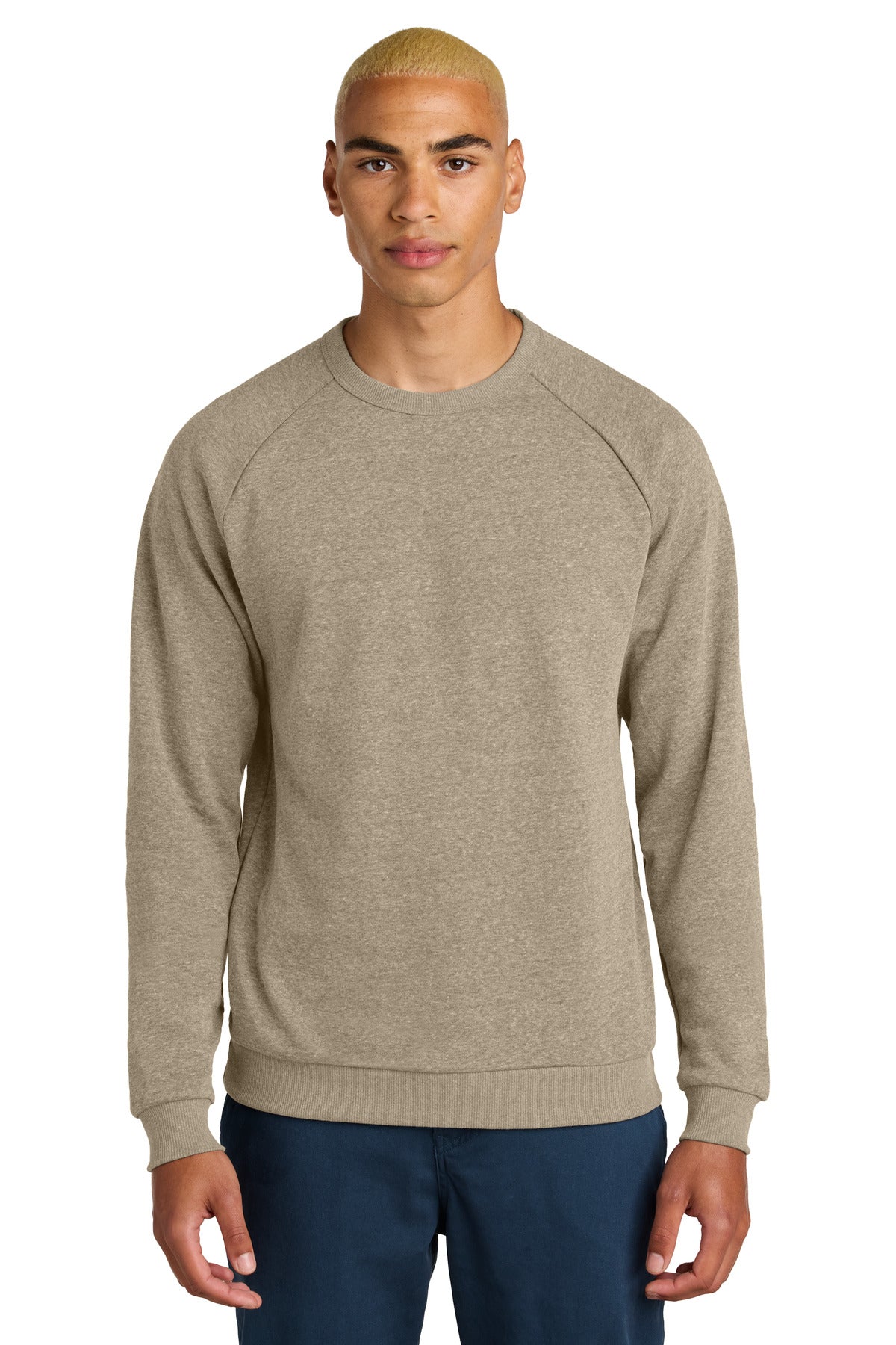Custom Desert Tan Heather Perfect Tri Fleece Crewneck DT1304, personalized by SanCanDo Swag in Argyle, TX