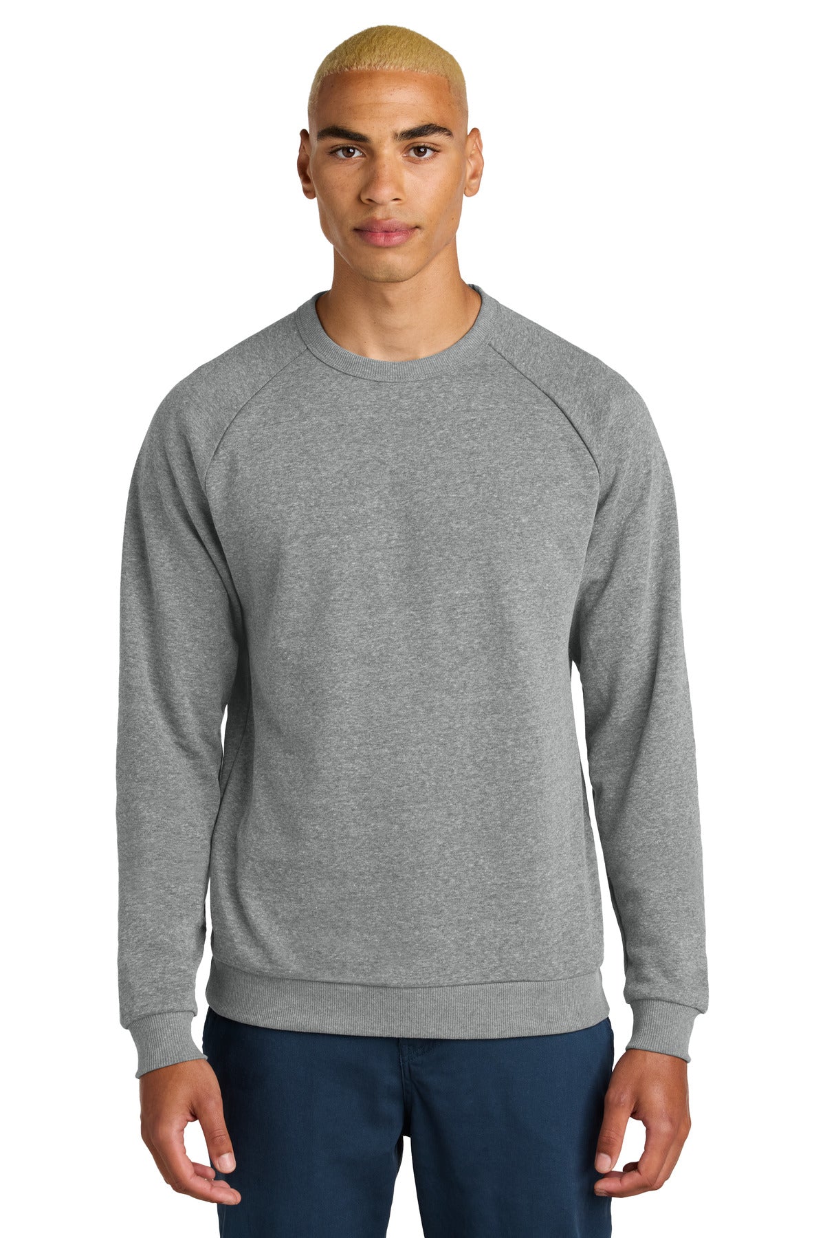 Custom Grey Frost Perfect Tri Fleece Crewneck DT1304, personalized by SanCanDo Swag in Argyle, TX