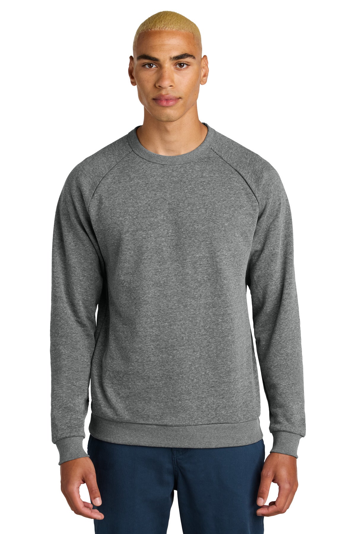 Custom Heathered Charcoal Perfect Tri Fleece Crewneck DT1304, personalized by SanCanDo Swag in Argyle, TX