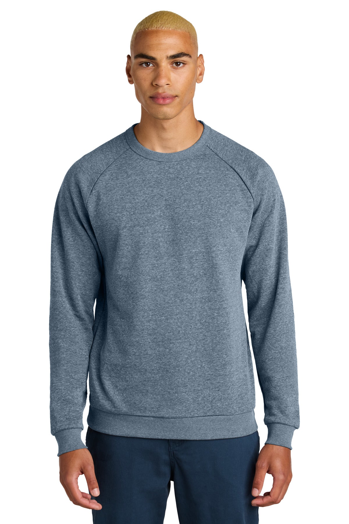 Custom Navy Frost Perfect Tri Fleece Crewneck DT1304, personalized by SanCanDo Swag in Argyle, TX