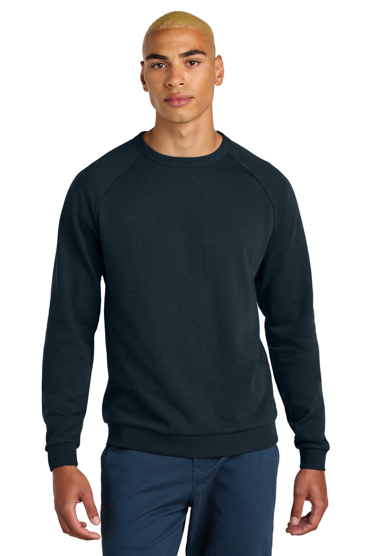 Custom New Navy Perfect Tri Fleece Crewneck DT1304, personalized by SanCanDo Swag in Argyle, TX