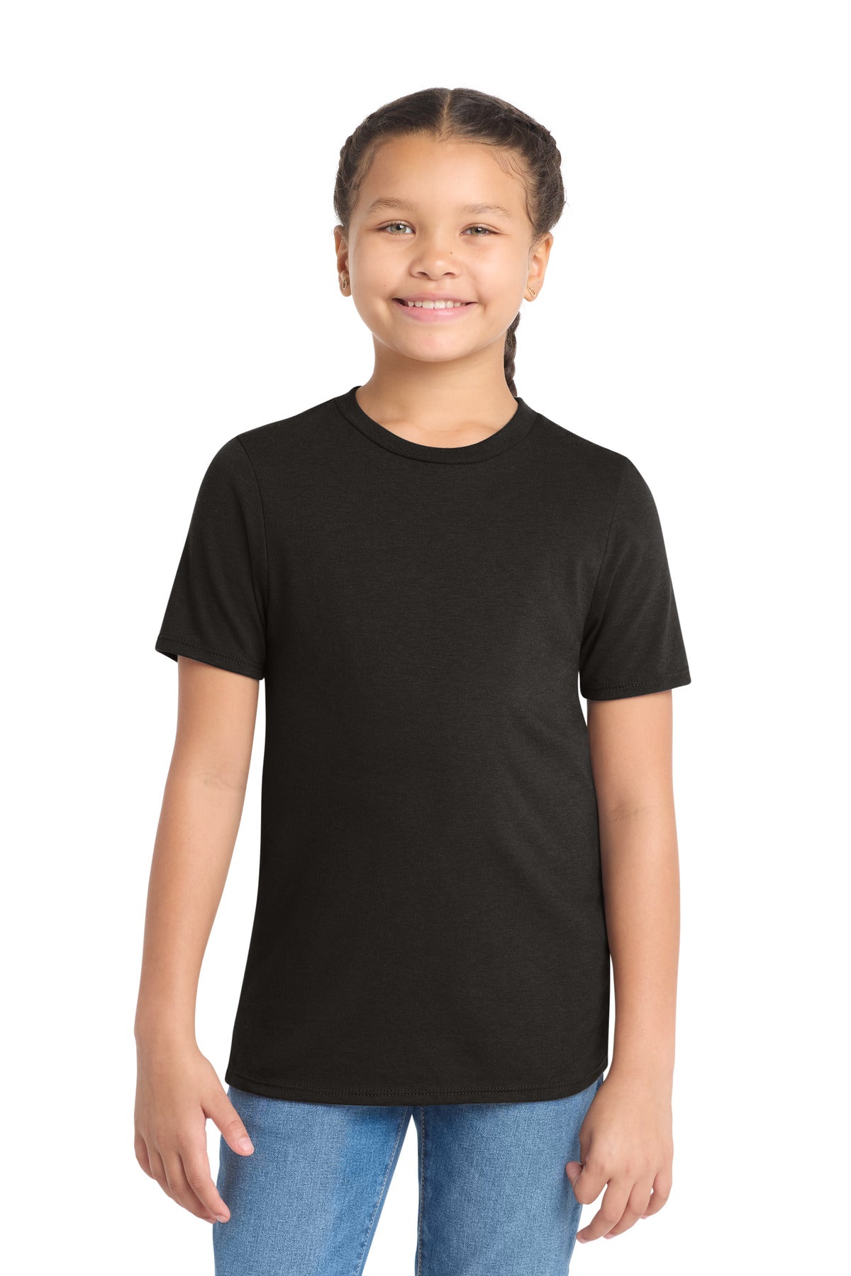Custom Black Youth Perfect Tri Tee DT130Y, personalized by SanCanDo Swag in Argyle, TX