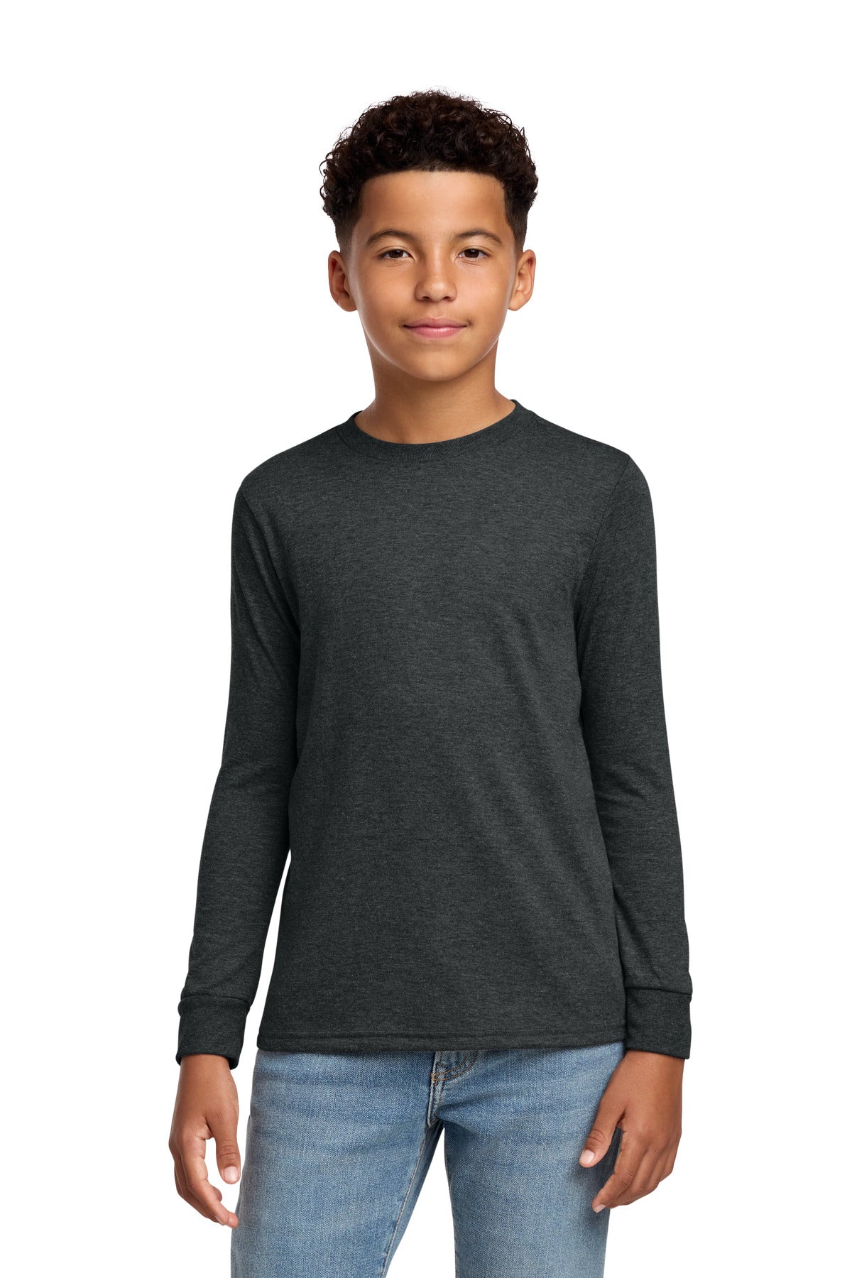 Custom Black Frost Youth Perfect Tri Long Sleeve Tee DT132Y, personalized by SanCanDo Swag in Argyle, TX
