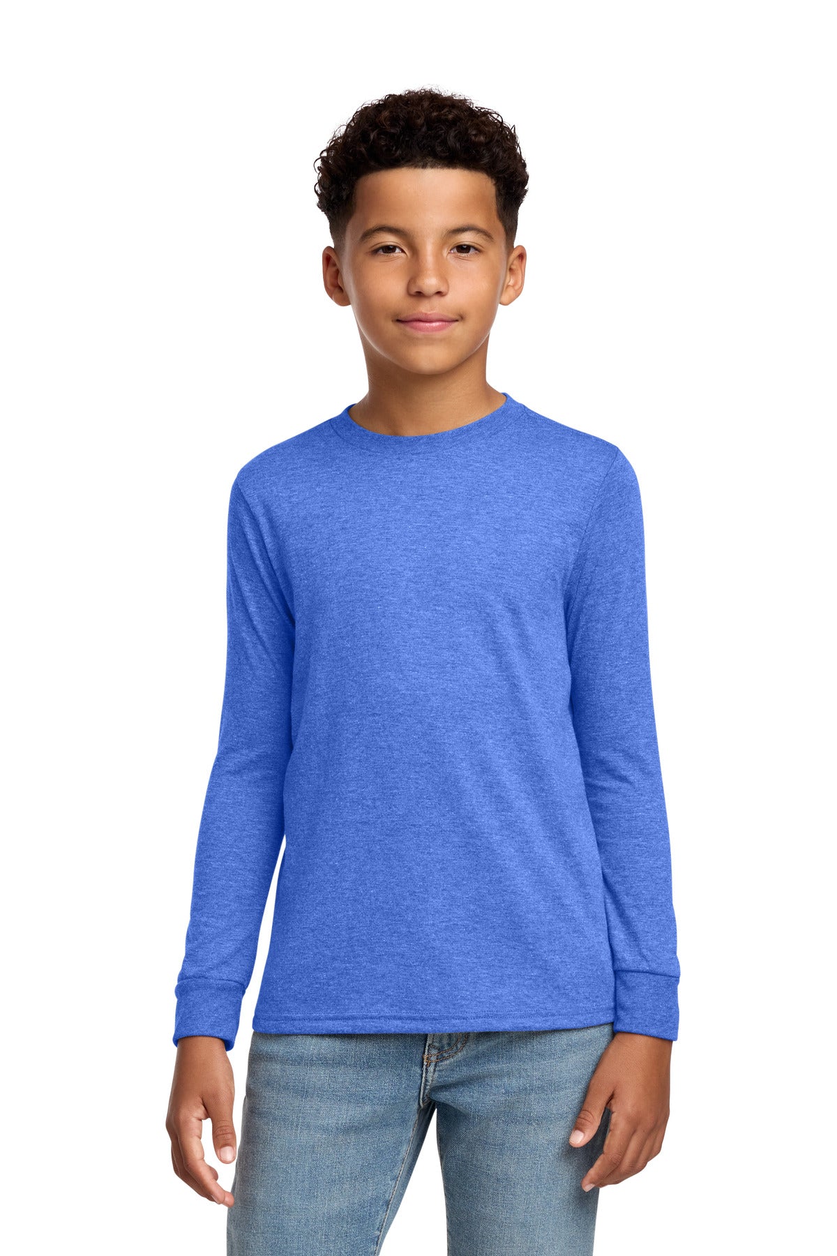 Custom Royal Frost Youth Perfect Tri Long Sleeve Tee DT132Y, personalized by SanCanDo Swag in Argyle, TX