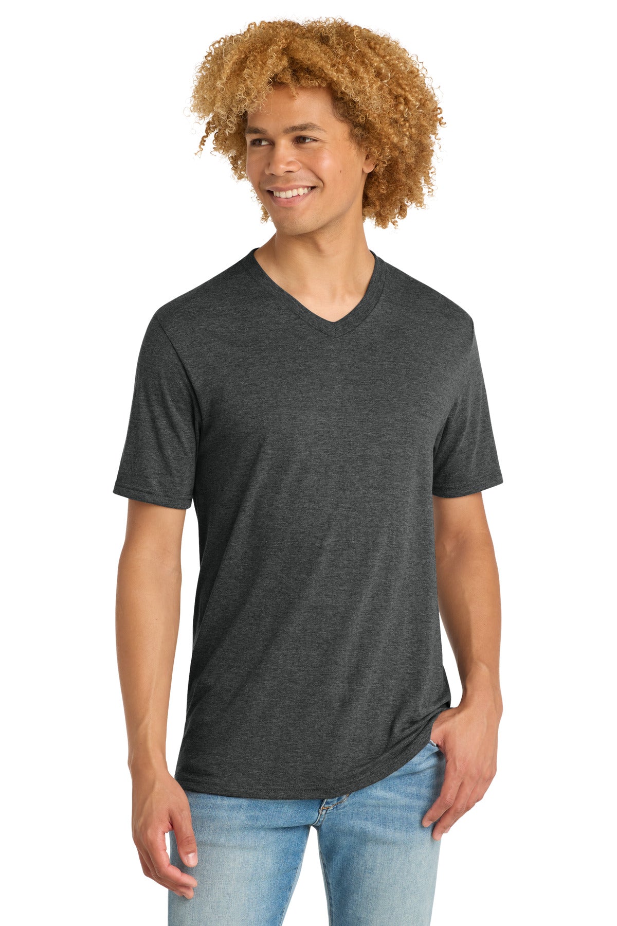 Custom Black Frost Perfect Tri V-Neck Tee DT1350, personalized by SanCanDo Swag in Argyle, TX
