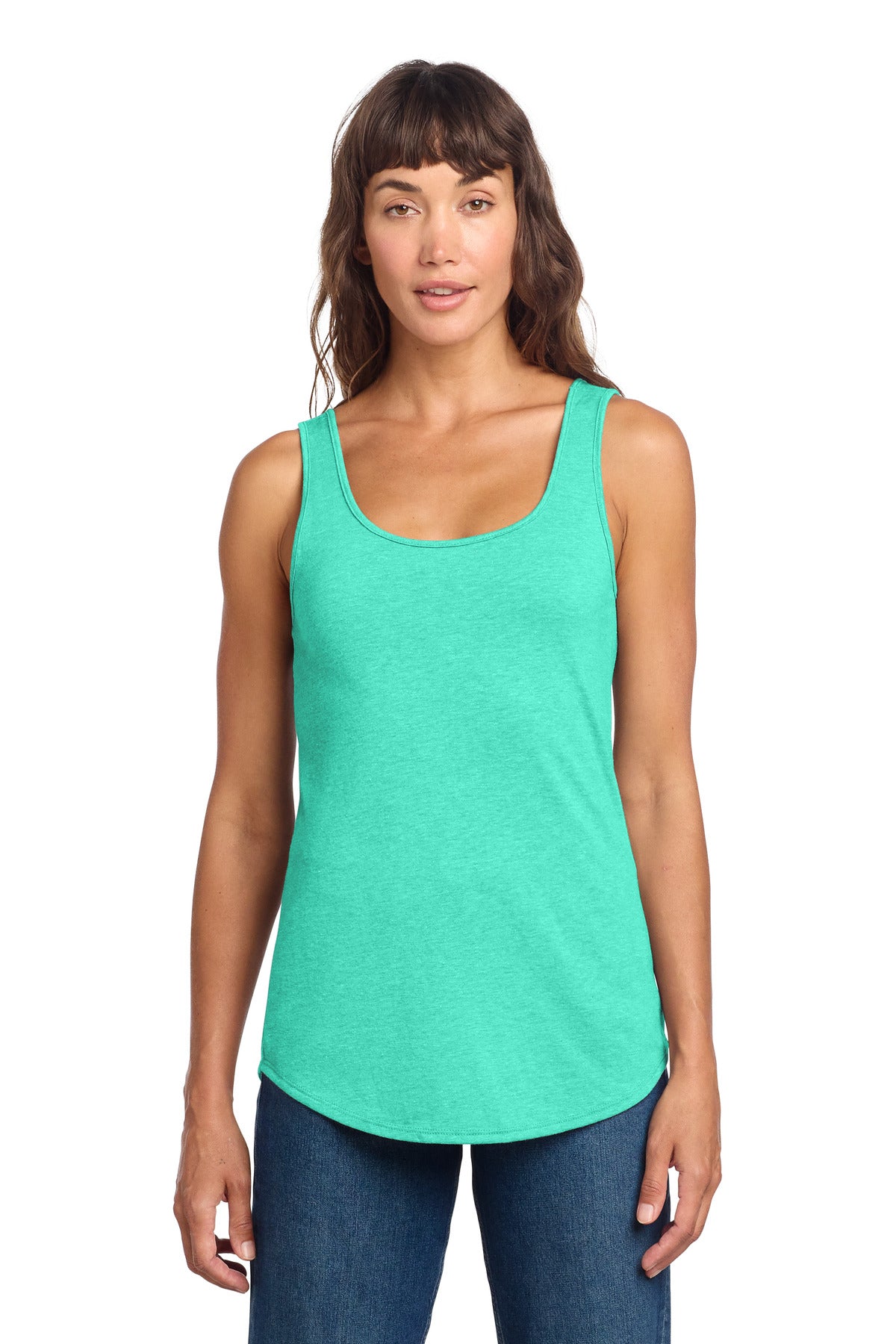 Custom Aqua Heather Women's Perfect Tri Relaxed Tank DT151, personalized by SanCanDo Swag in Argyle, TX