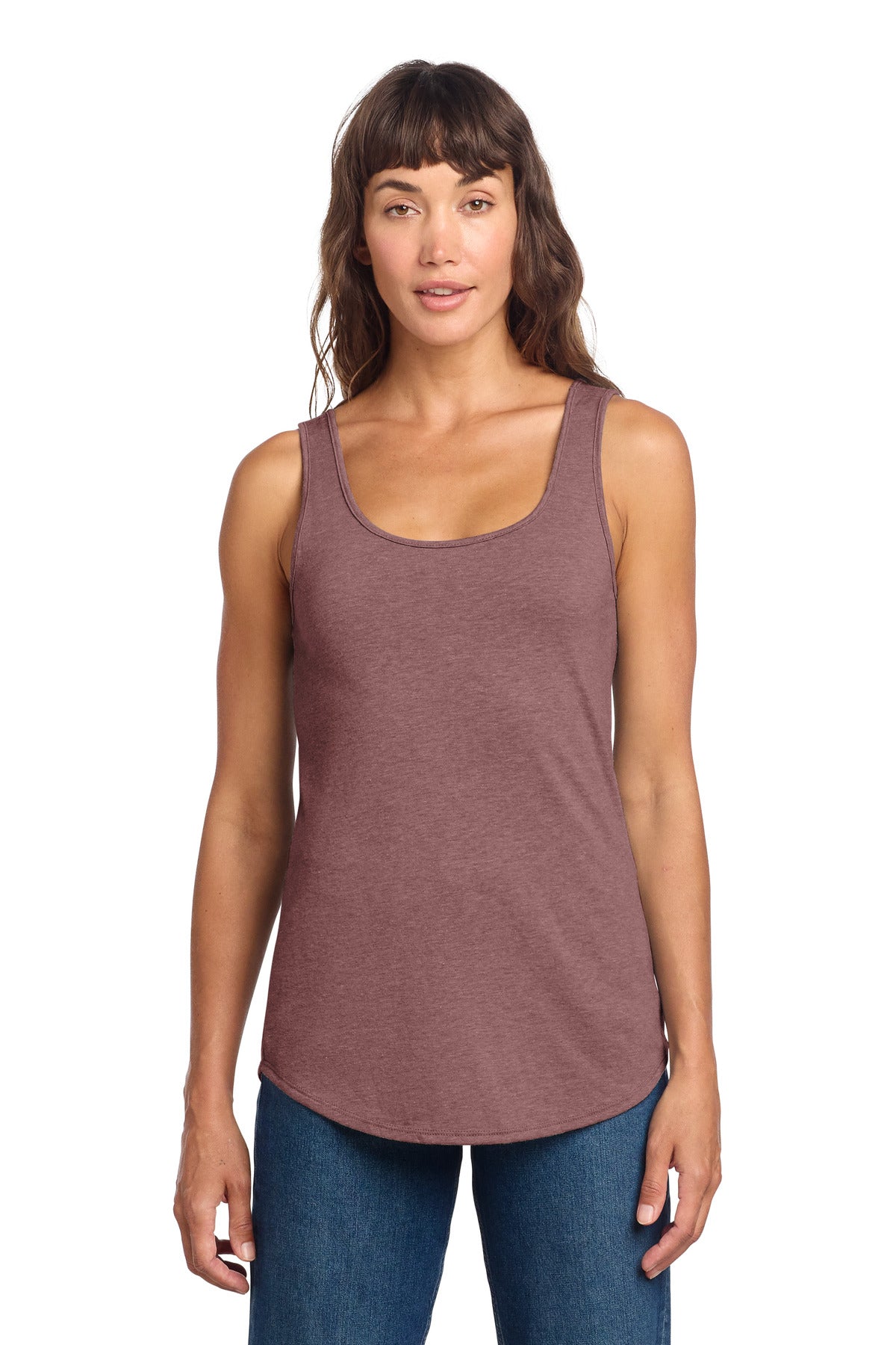 Custom Blush Frost Women's Perfect Tri Relaxed Tank DT151, personalized by SanCanDo Swag in Argyle, TX