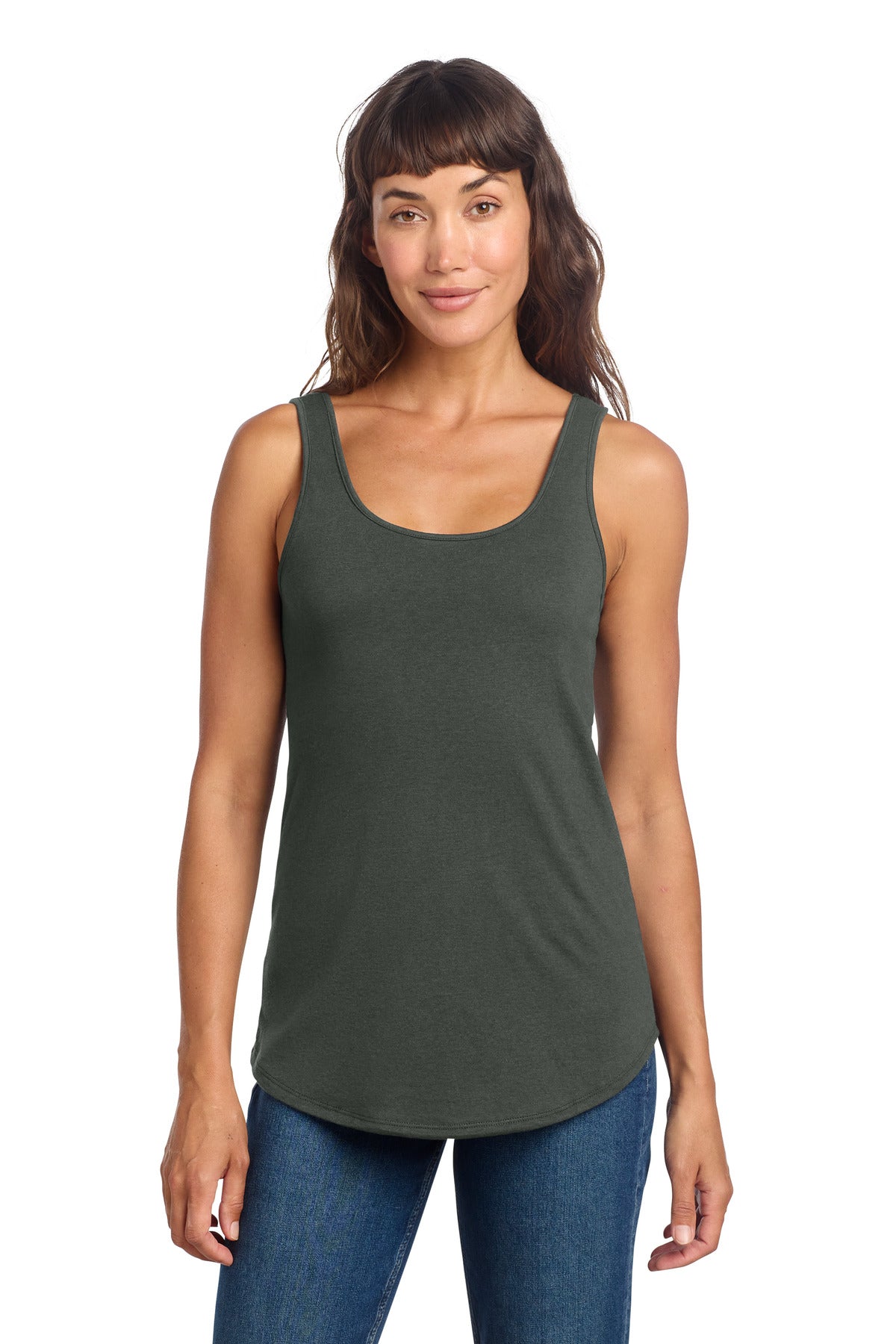 Custom Deepest Grey Women's Perfect Tri Relaxed Tank DT151, personalized by SanCanDo Swag in Argyle, TX