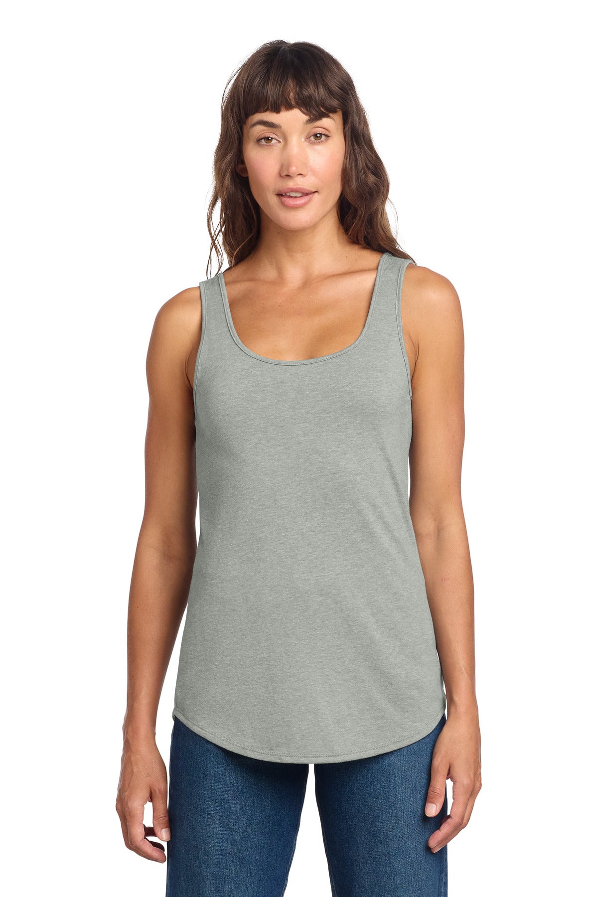 Custom Heathered Grey Women's Perfect Tri Relaxed Tank DT151, personalized by SanCanDo Swag in Argyle, TX