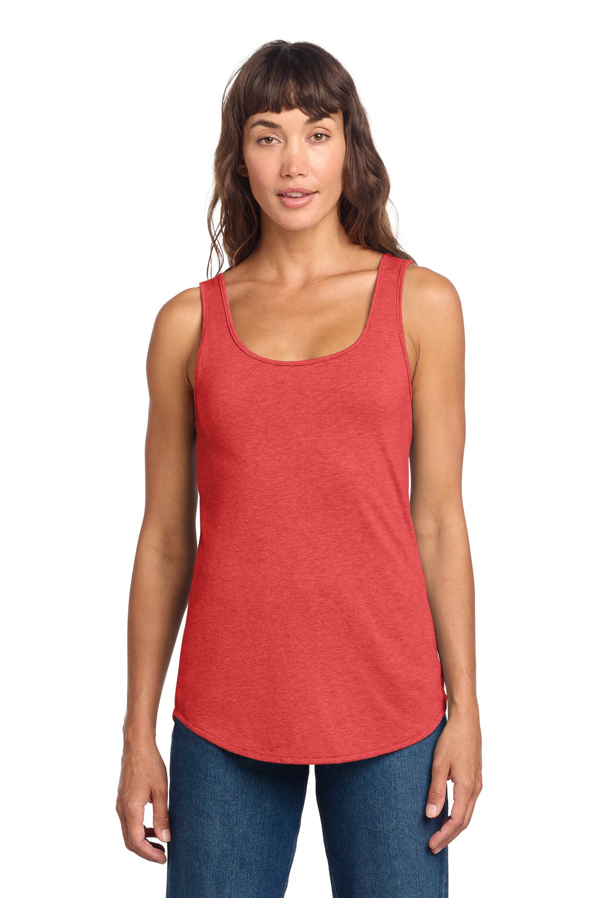 Custom Red Frost Women's Perfect Tri Relaxed Tank DT151, personalized by SanCanDo Swag in Argyle, TX