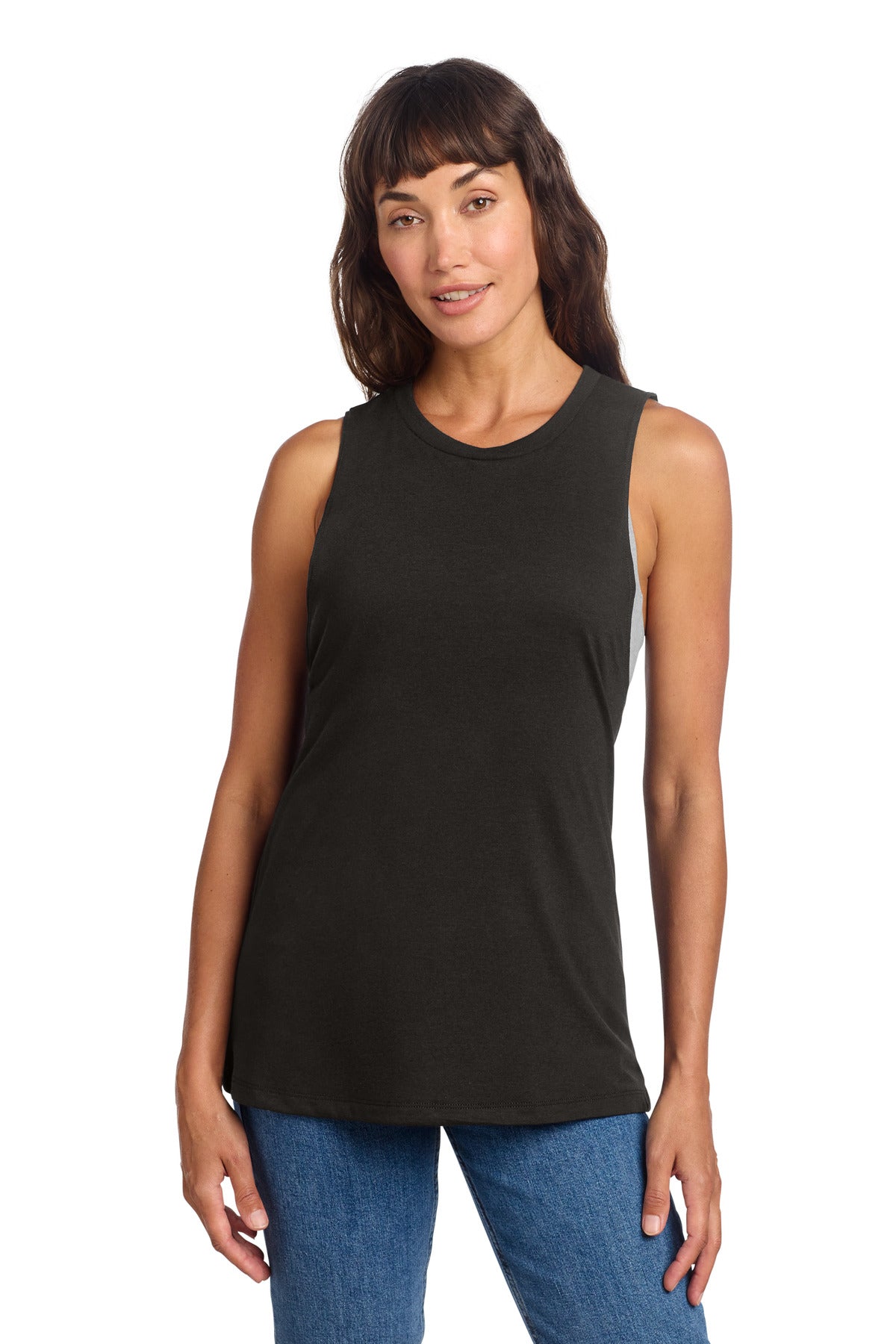 Custom Black Women's Perfect Tri Muscle Tank DT153, personalized by SanCanDo Swag in Argyle, TX