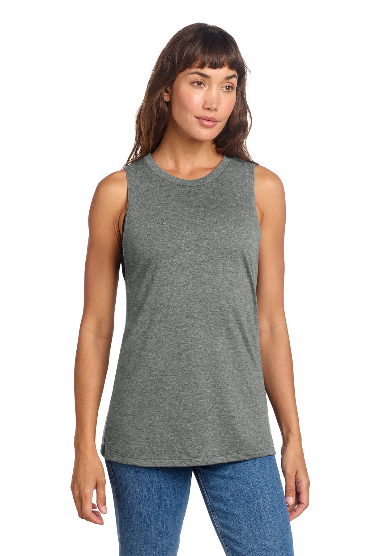 Custom Heathered Charcoal Women's Perfect Tri Muscle Tank DT153, personalized by SanCanDo Swag in Argyle, TX