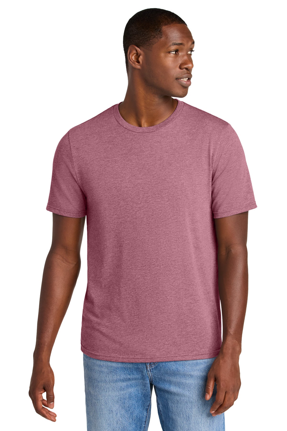 Custom Orchid Haze Heather Perfect Weight CVC Tee DT184, personalized by SanCanDo Swag in Argyle, TX