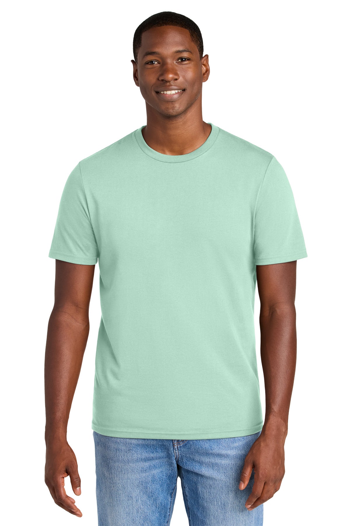 Custom Frosted Mint Perfect Weight CVC Tee DT184, personalized by SanCanDo Swag in Argyle, TX