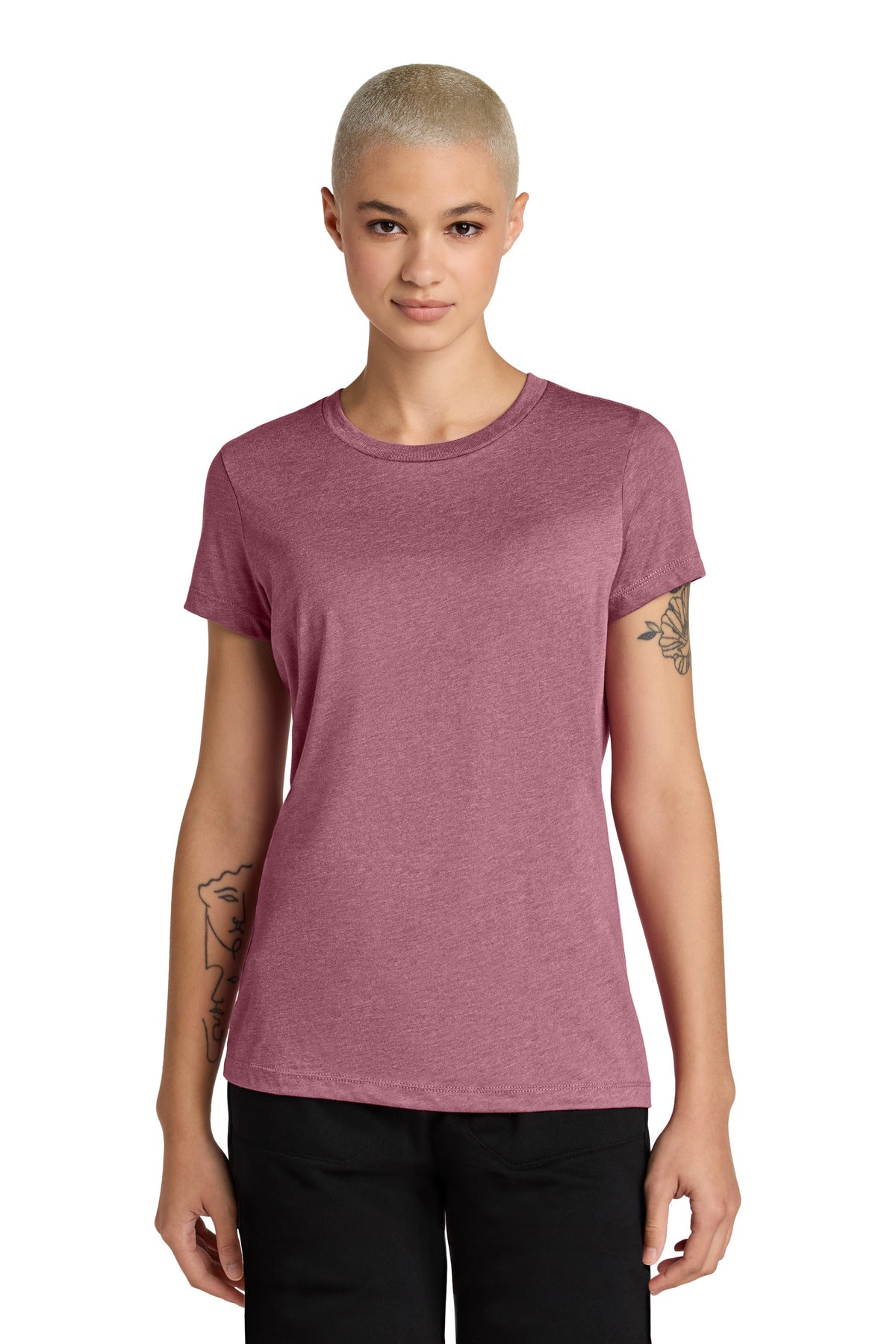 Custom Orchid Haze Heather Women's Perfect Weight CVC Tee DT188, personalized by SanCanDo Swag in Argyle, TX